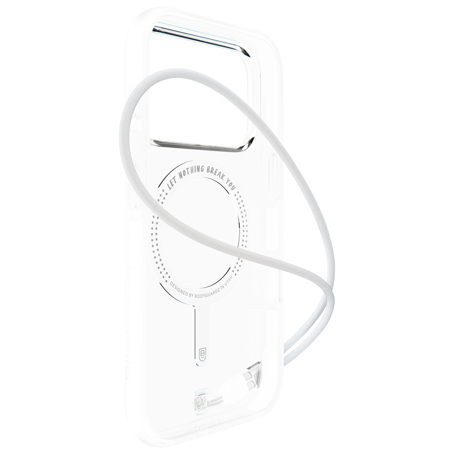 BodyGuardz Ace Pro Fitted Soft Shell Case with MagSafe for iPhone 17 - Clear/White
