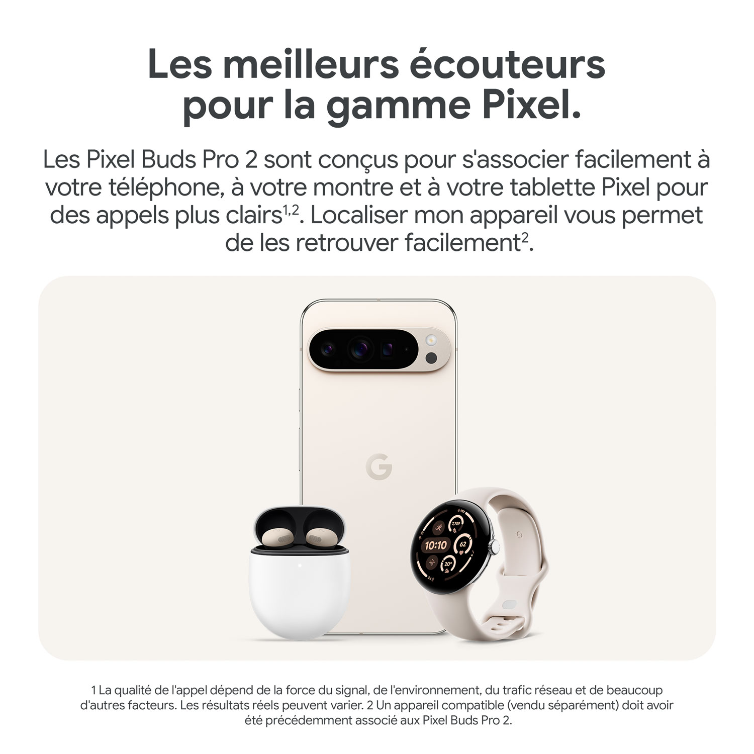 Google Pixel Buds Pro 2 In-Ear Noise Cancelling True Wireless Earbuds - Moonstone