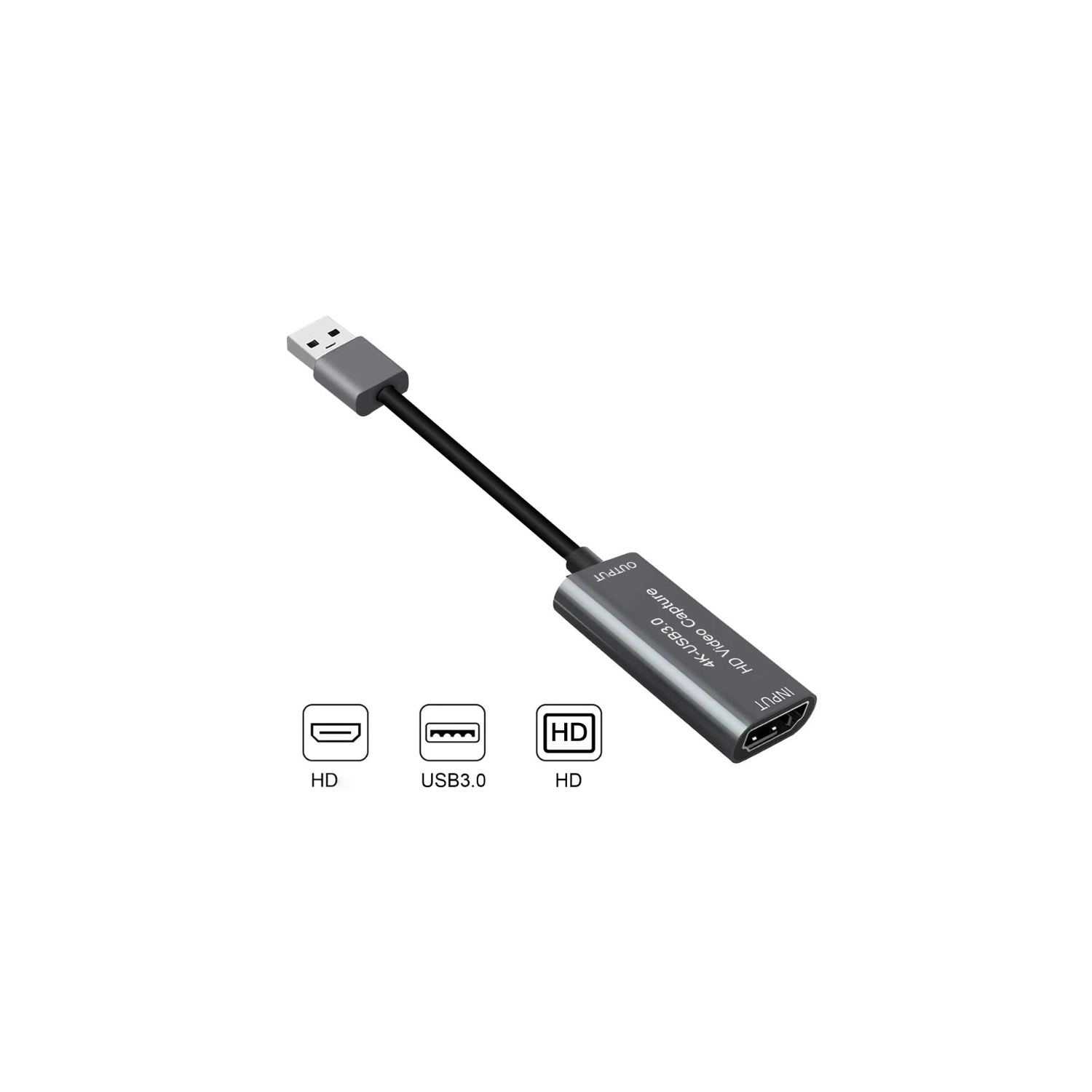 Carte de saisie vidéo, carte de saisie USB 3.0 HDMI à USB-C, carte d'enregistrement vidéo pour la diffusion en continu de jeux vidéo en direct, pour