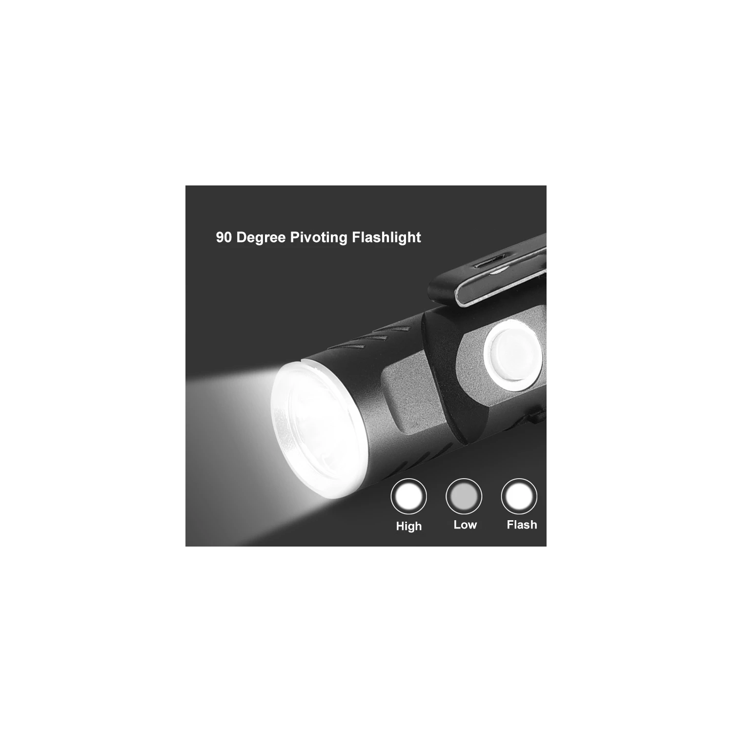 Rechargeable LED Flashlights Magnetic Flashlight 3 Modes Waterproof Camo Corner LED Torch for Camping, Outdoor, Hiking