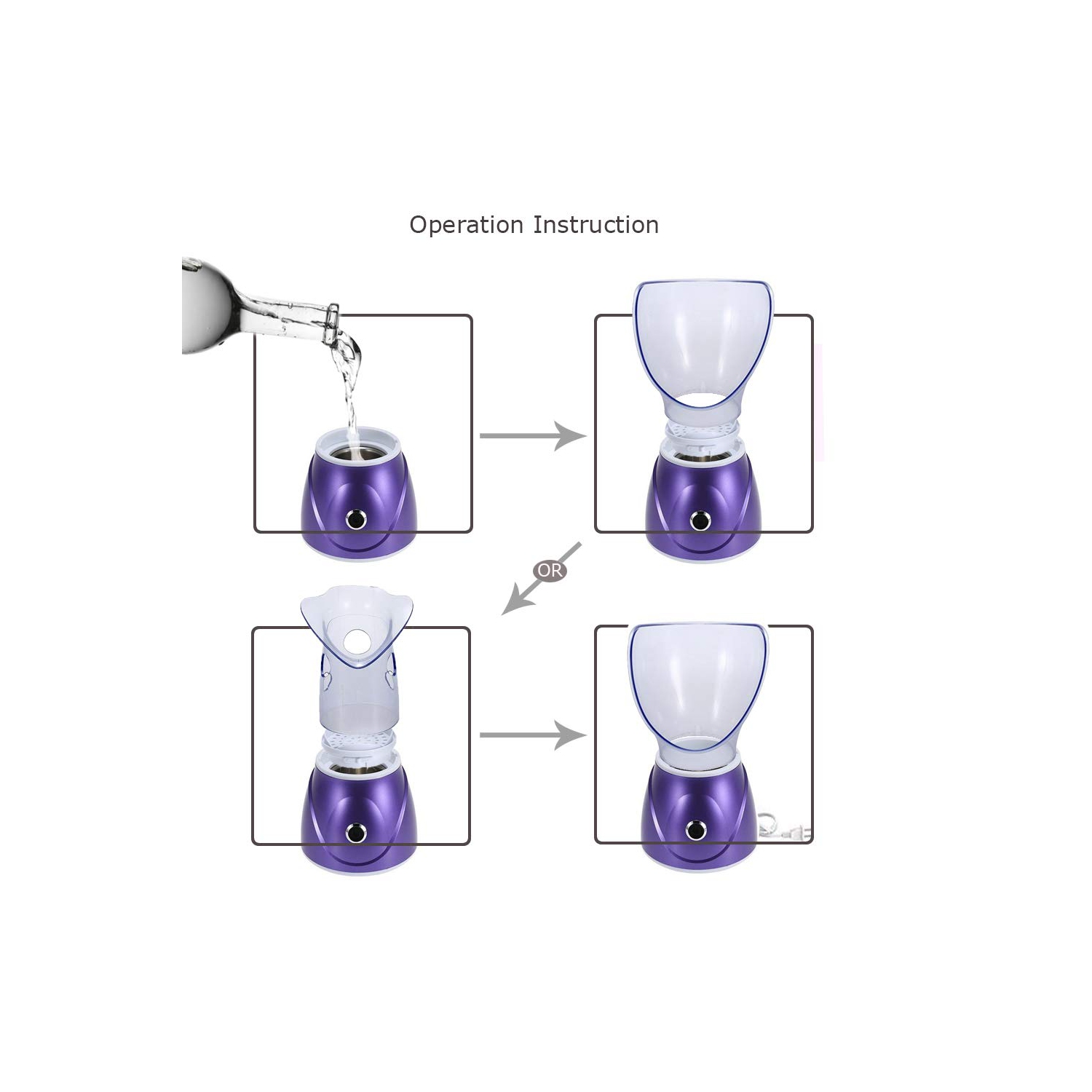 Facial Steamer,Nano Ionic Face Steamer for Home Facial,Face Sauna Spa Sinuses Moisturizing Cleansing Pores for for Women Moisturizing Home SPA