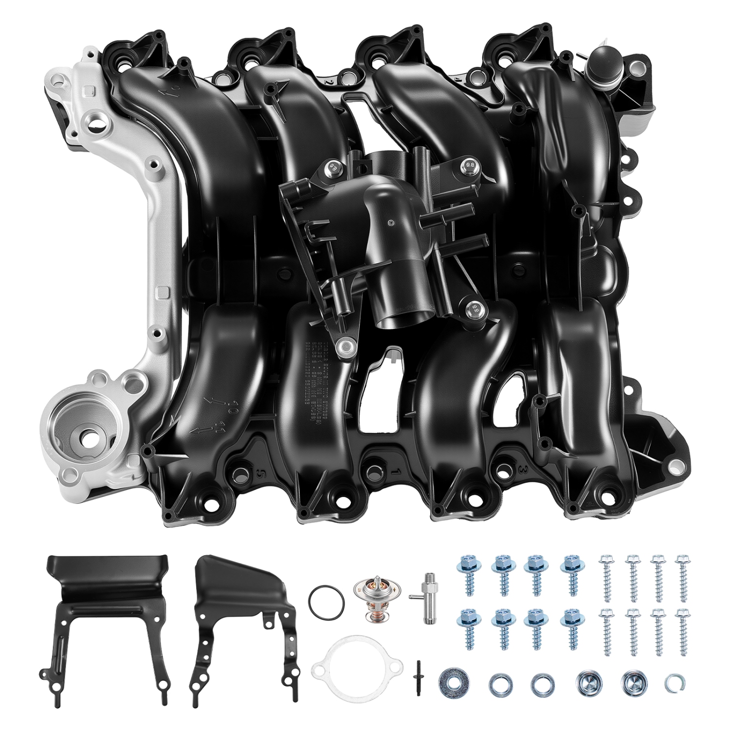 VEVOR Intake Manifold, Prise de moteur Manifold Assemblage Compatible avec Ford 2007-2008 F-150 / E-150 / E-250, Kit de remplacement du moteur automobile 615-375, 7L3Z-9424-B, 7L3Z-9424-F