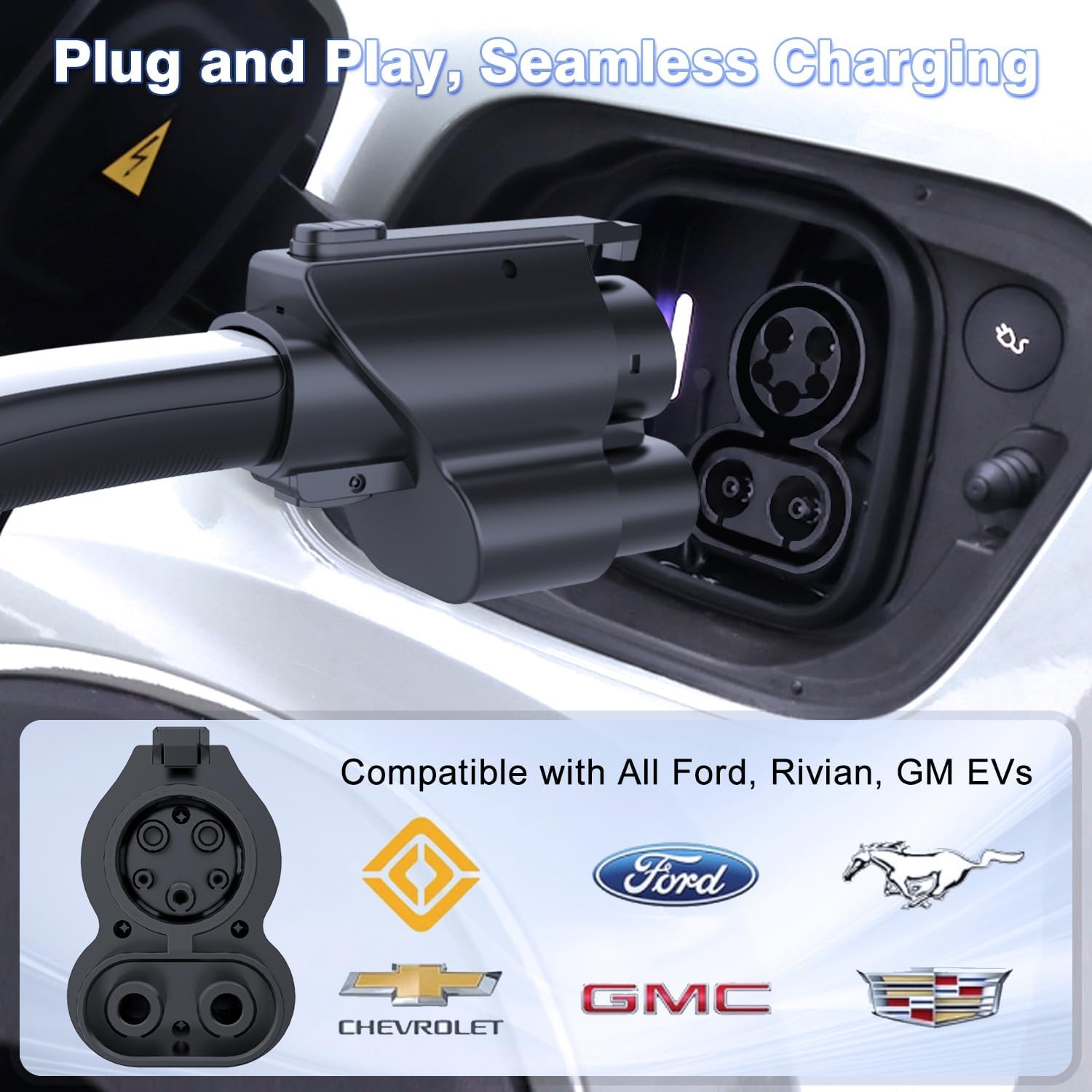 EVCONN Tesla – Adaptateur de charge NACS vers CCS1 pour véhicule électrique, 1000 V, 250 kW - Noir