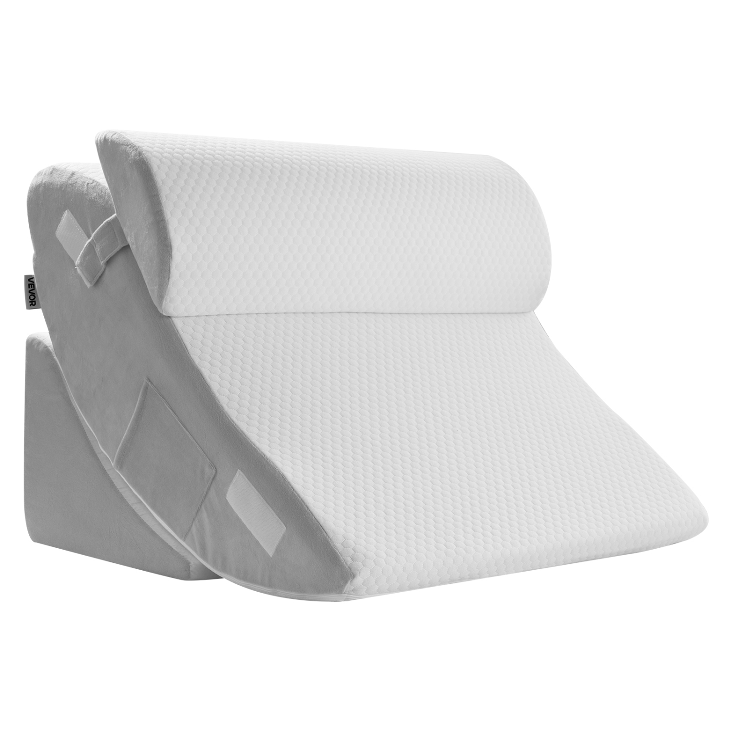VEVOR Wedge Pillow for Sleeping, 4 Pcs Adjustable Orthopedic Bed Wedge Set, Support Leg Neck Shoulder, Post Surgery Pillow for Back Pain, Acid