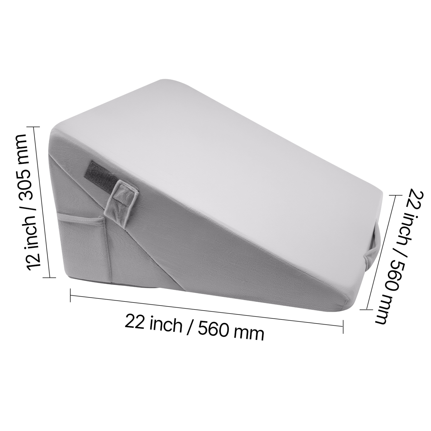 VEVOR Bed Wedge Pillow for Sleeping, Adjustable Orthopedic Bed Wedge, 25D High-Density Foam Filling & Soft Washable Cover, Post Surgery Pillow for