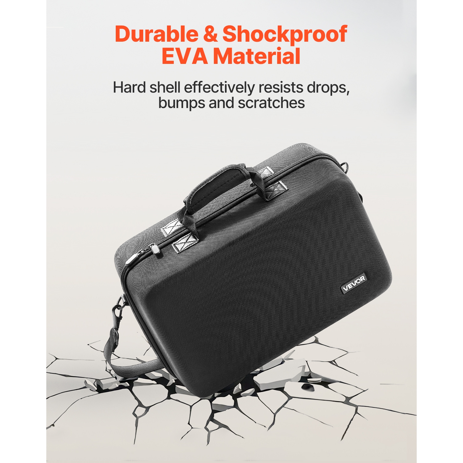 VEVOR PS5 Carrying Case, Travel Bag for Playstation 5 Shockproof EVA, Soft Interior Lining & Padded Dividers for Extra Protection, Spacious Design