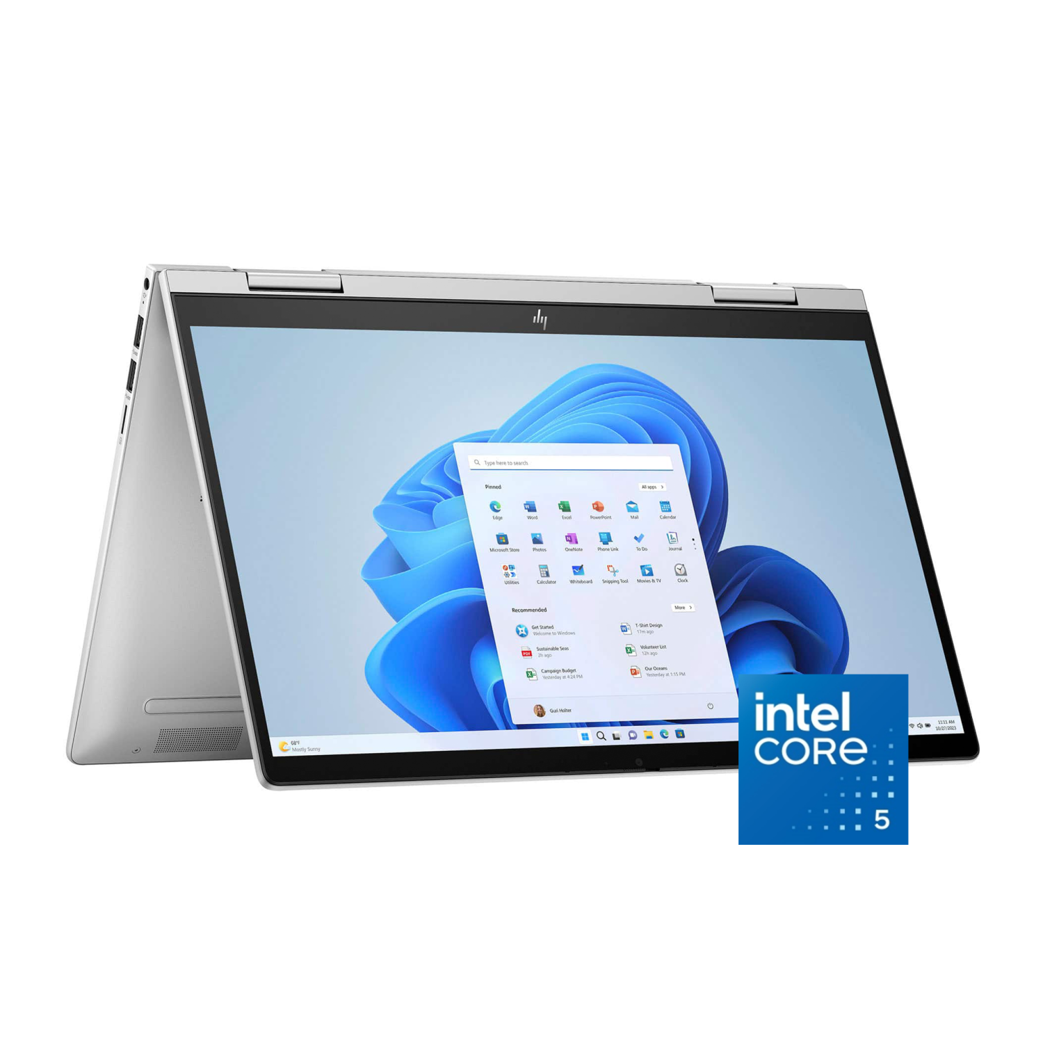 HP Envy x360 2-in-1 14" FHD Touchscreen Laptop-Silver( Intel 5 120U/ 1TB SSD/8GB RAM/Win 11 Pro)