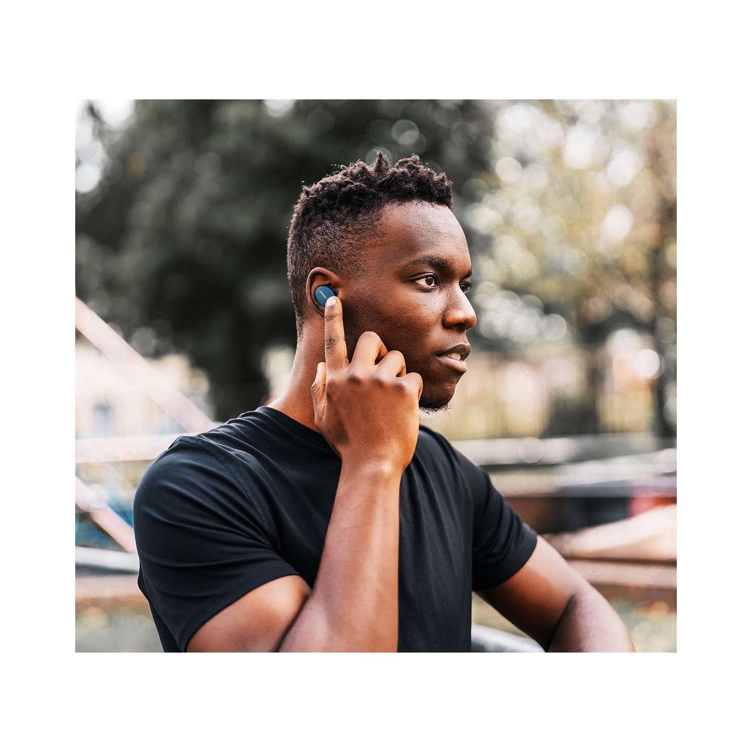 Écouteurs boutons sport de Bose - Écouteurs 100 % sans fil - Écouteurs Bluetooth pour l'entraînement et la course, Bleu Baltique