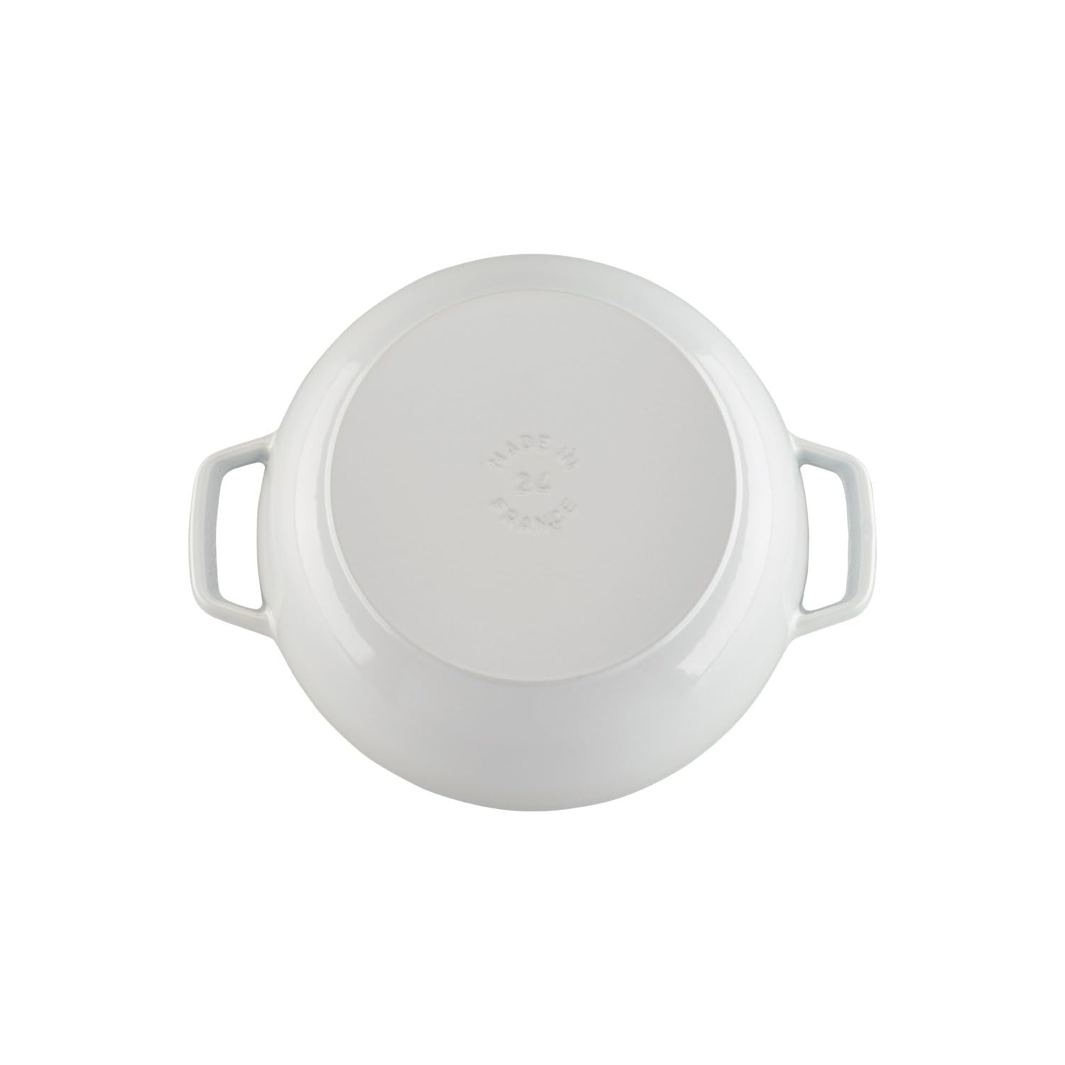 Faitout en fonte de Staub, 3,75&nbsp;Qt, sert 3-4, fabriqué en France, blanc
