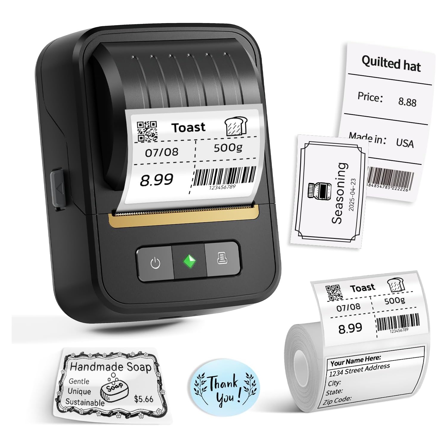 Label Maker Machine with Tape,Bluetooth Label Makers,Portable Thermal Label Printer for Small Business Home Organization Office School,Sticker