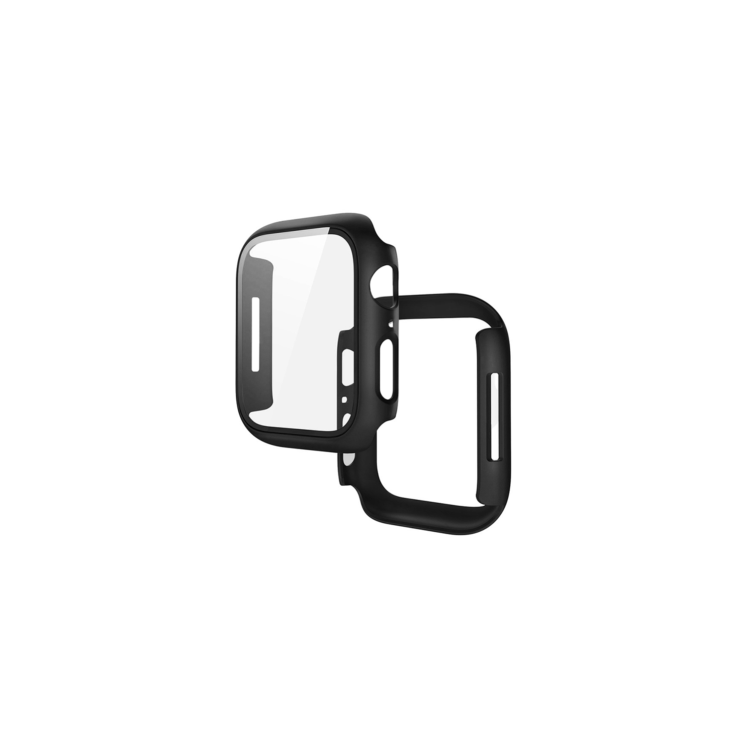Étui pour Apple Watch Series 9/8/7/SE 2 45&nbsp;mm, étui protecteur d'écran en verre trempé ultramince pour couverture de protection 45&nbsp;mm