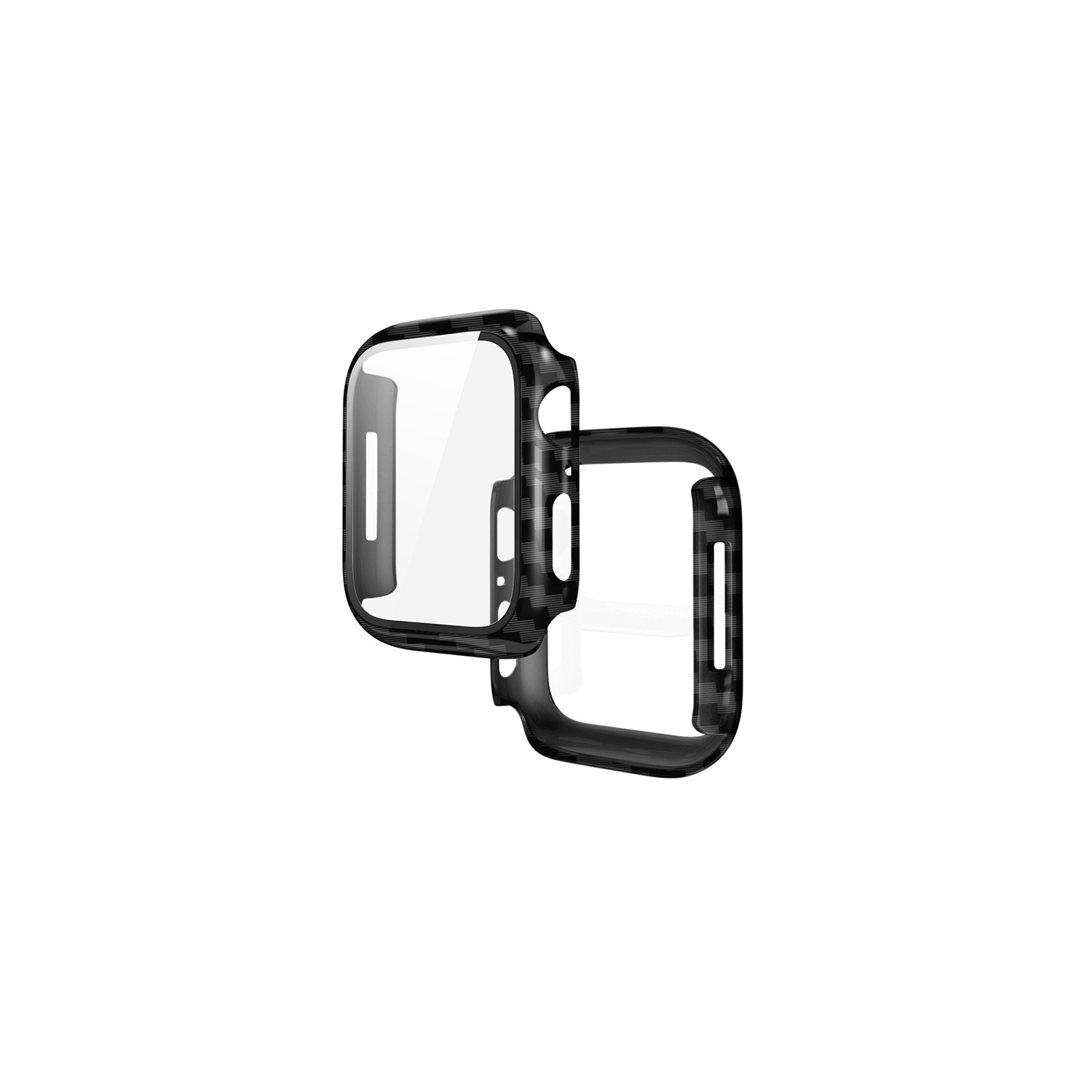 Étui pour Apple Watch Series 9/8/7/SE 2 45&nbsp;mm, étui protecteur d'écran en verre trempé ultramince pour couverture de protection 45&nbsp;mm