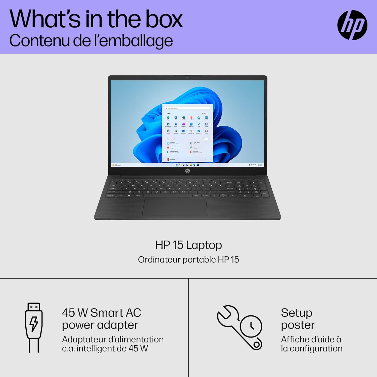 Brand New, HP 15.6" Full HD, 8GB RAM, Intel UHD Graphics, 256GB = 128GB UFS + 128GB USB, Windows 11 + Office365 + New Copilot AI & Social Media