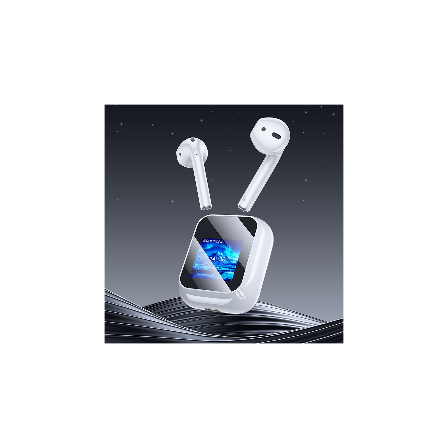 Écouteurs boutons 100 % sans fil BT 5,4 Brocade BW86 avec écran tactile