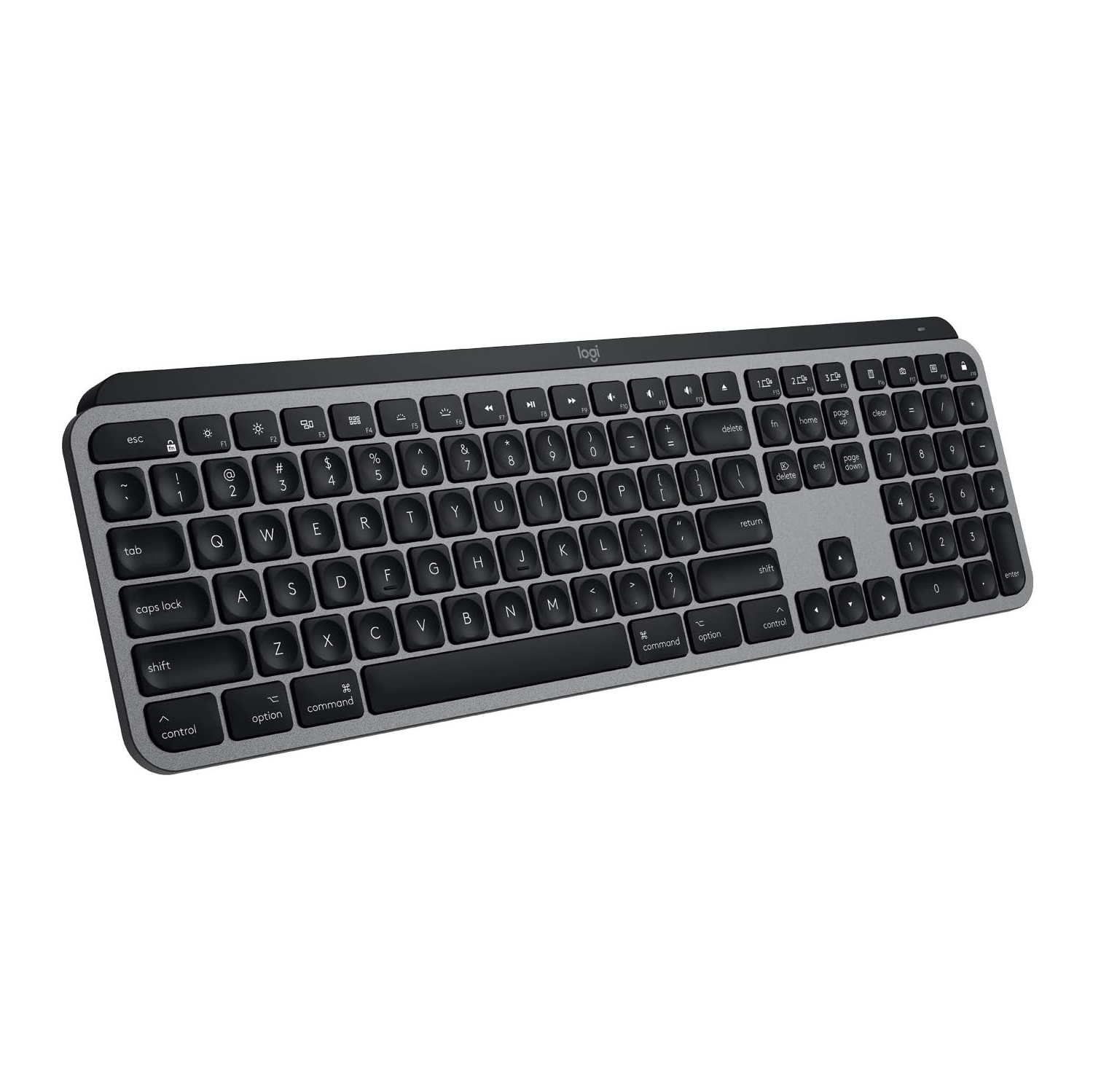 Refurbished - Logitech MX Keys Advanced Wireless Illuminated Keyboard for Mac, Backlit LED Keys, Bluetooth, USB-C, Metal Build, for macOS/iPadOS -