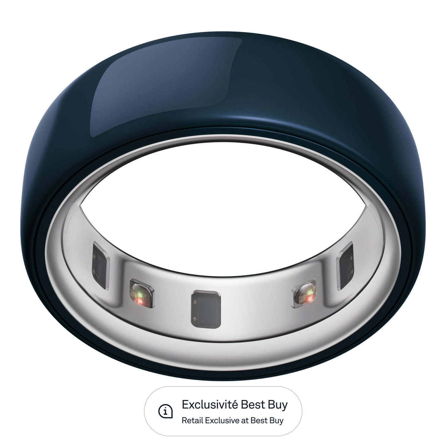 Oura Ring 4 Ceramic Sleep & Fitness Smart Ring - Midnight - Size 14 - Retail Exclusive at Best Buy