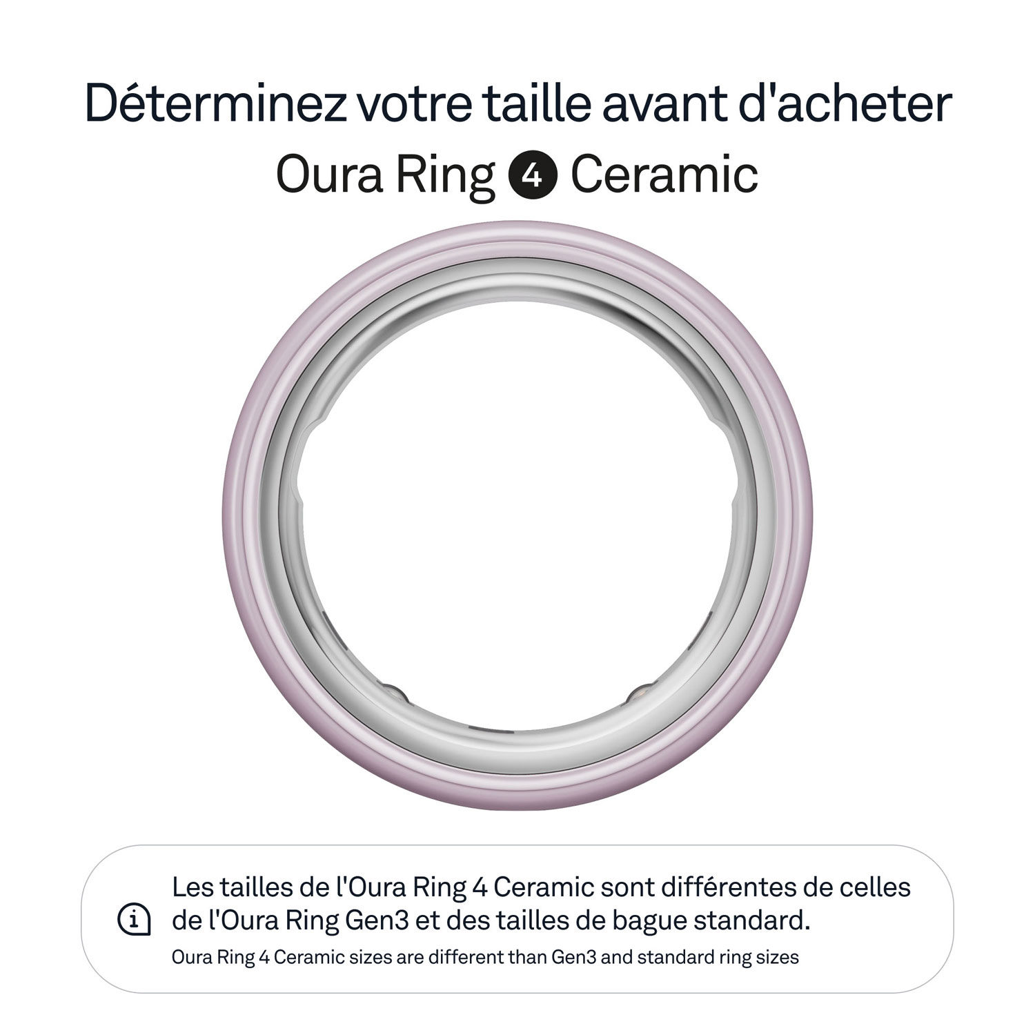 Anneau d'activité et de suivi du sommeil Oura Ring 4 en céramique - Pétale - Taille 14 - Partenariat exclusif de Best Buy