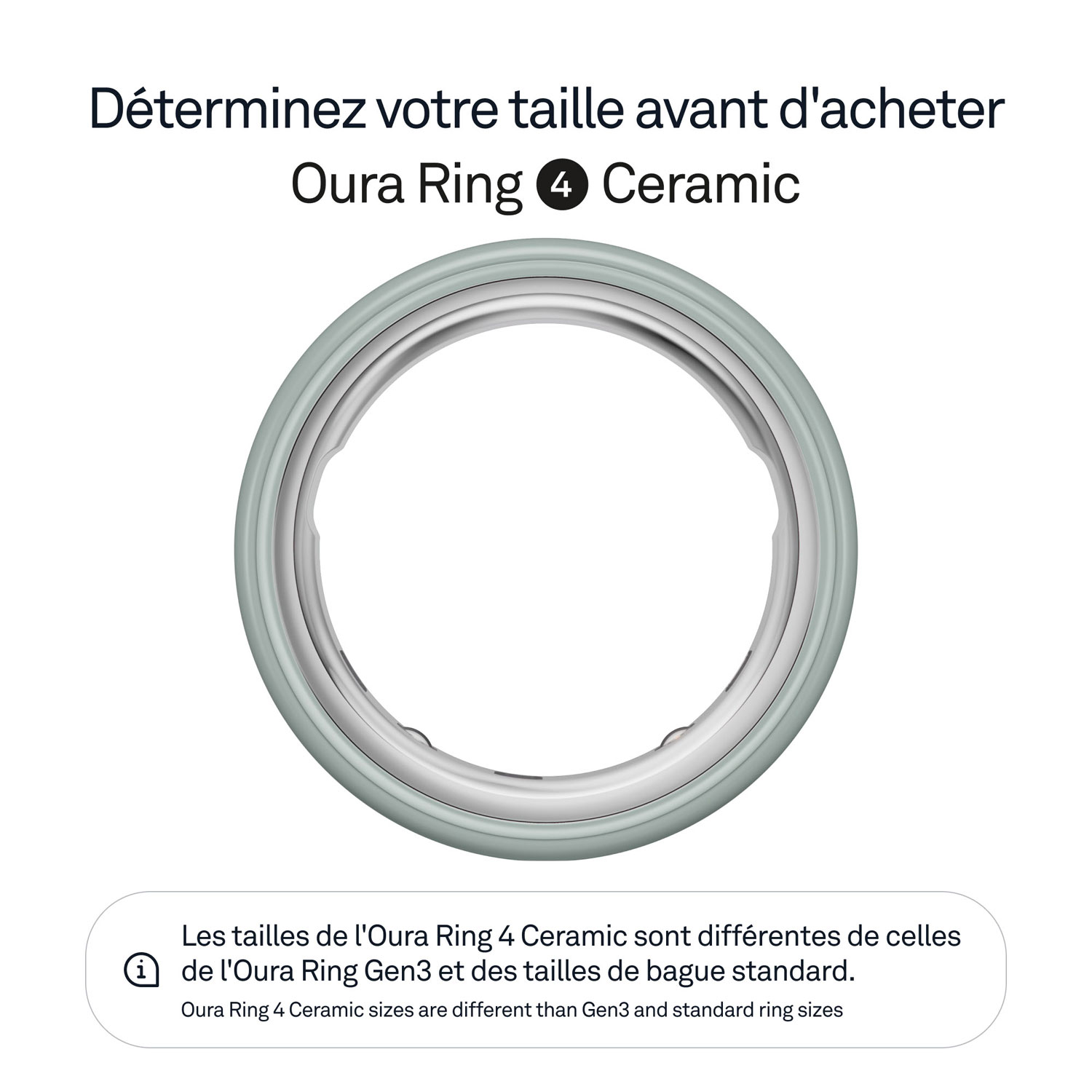 Anneau d'activité et de suivi du sommeil Oura Ring 4 en céramique - Marée - Taille 5 - Partenariat exclusif de Best Buy