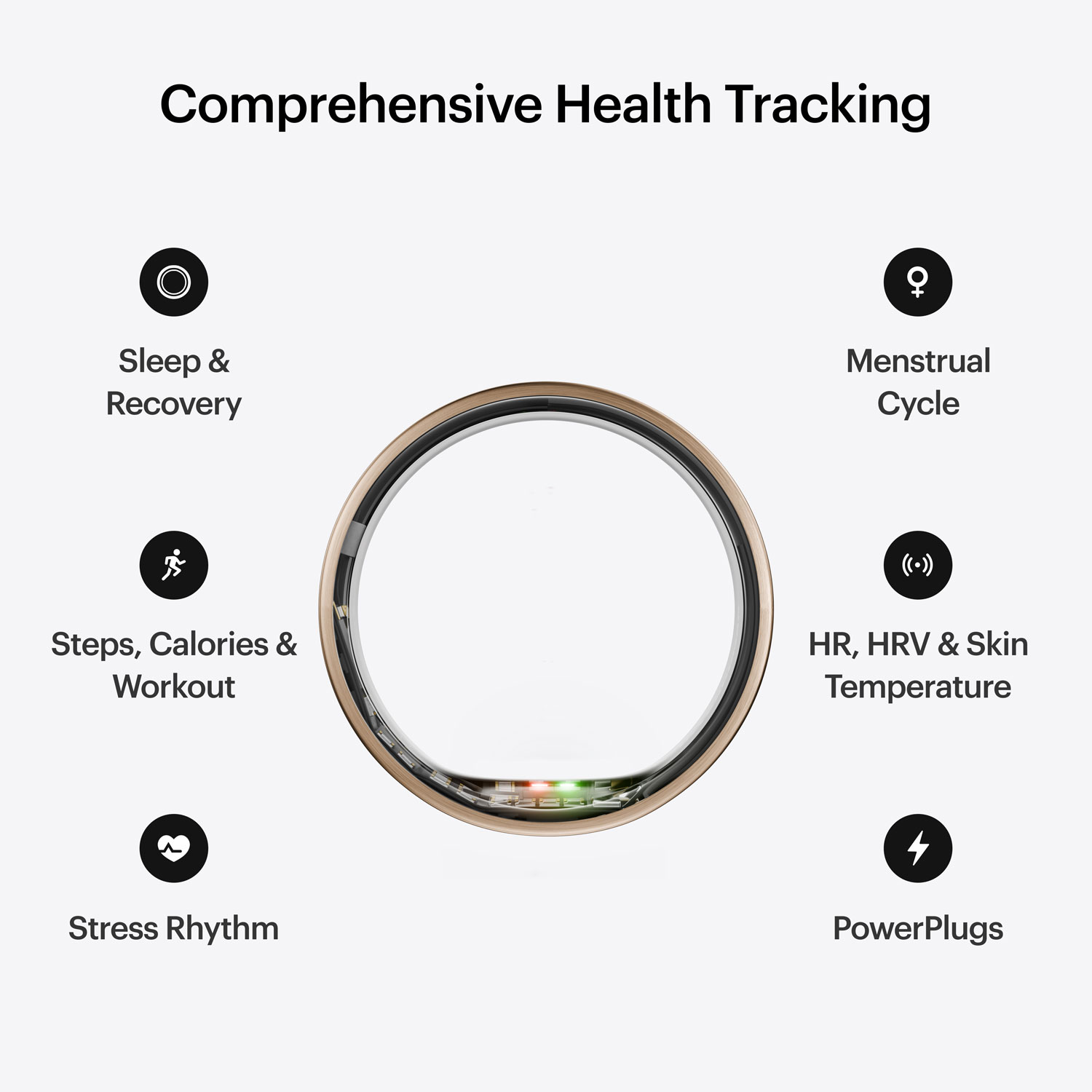 Ultrahuman Ring Air Sleep & Fitness Smart Ring - Size 8 - Rose Gold