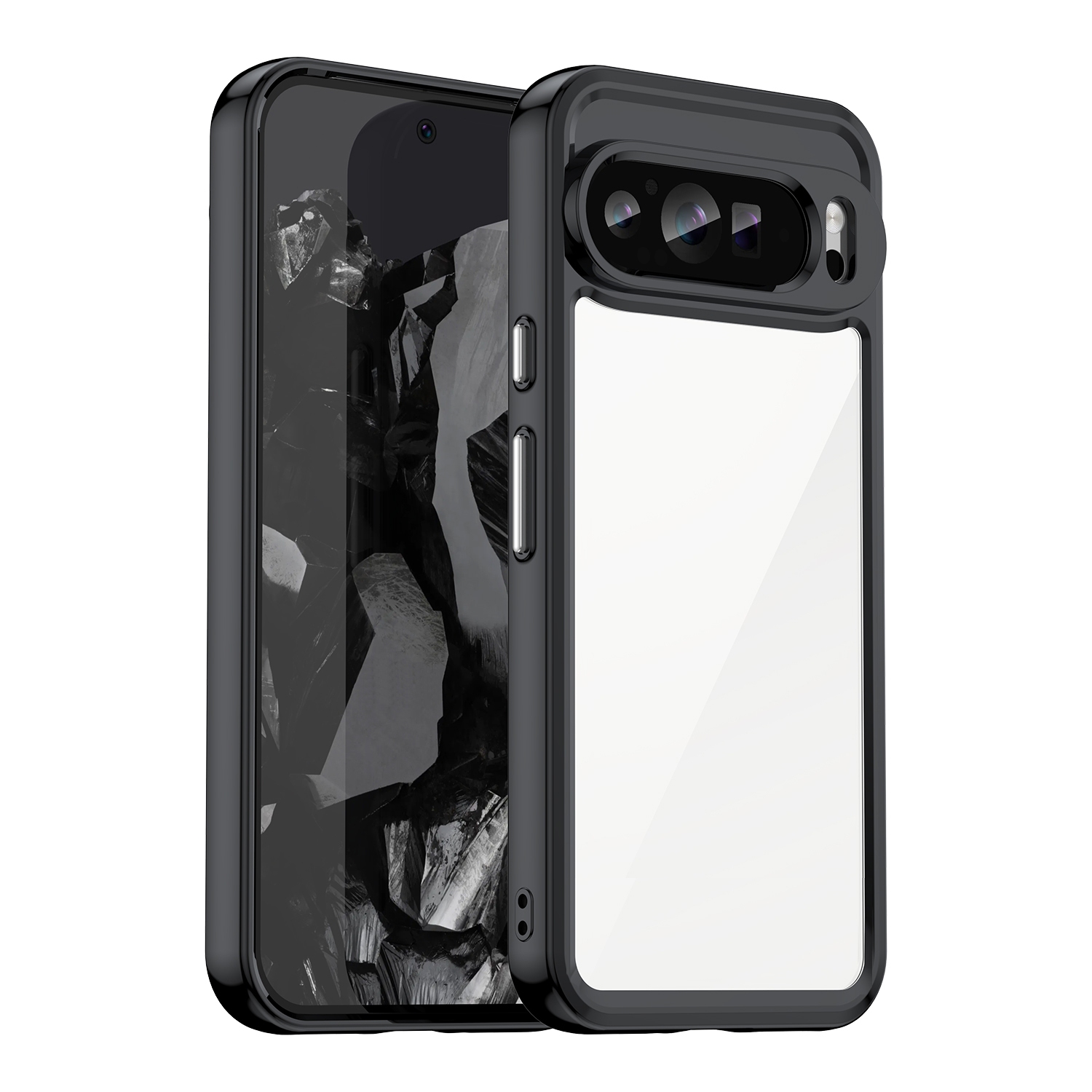 Étui ajusté transparent en acrylique de XCRS pour Pixel 10 et Pixel 10 Pro de Google