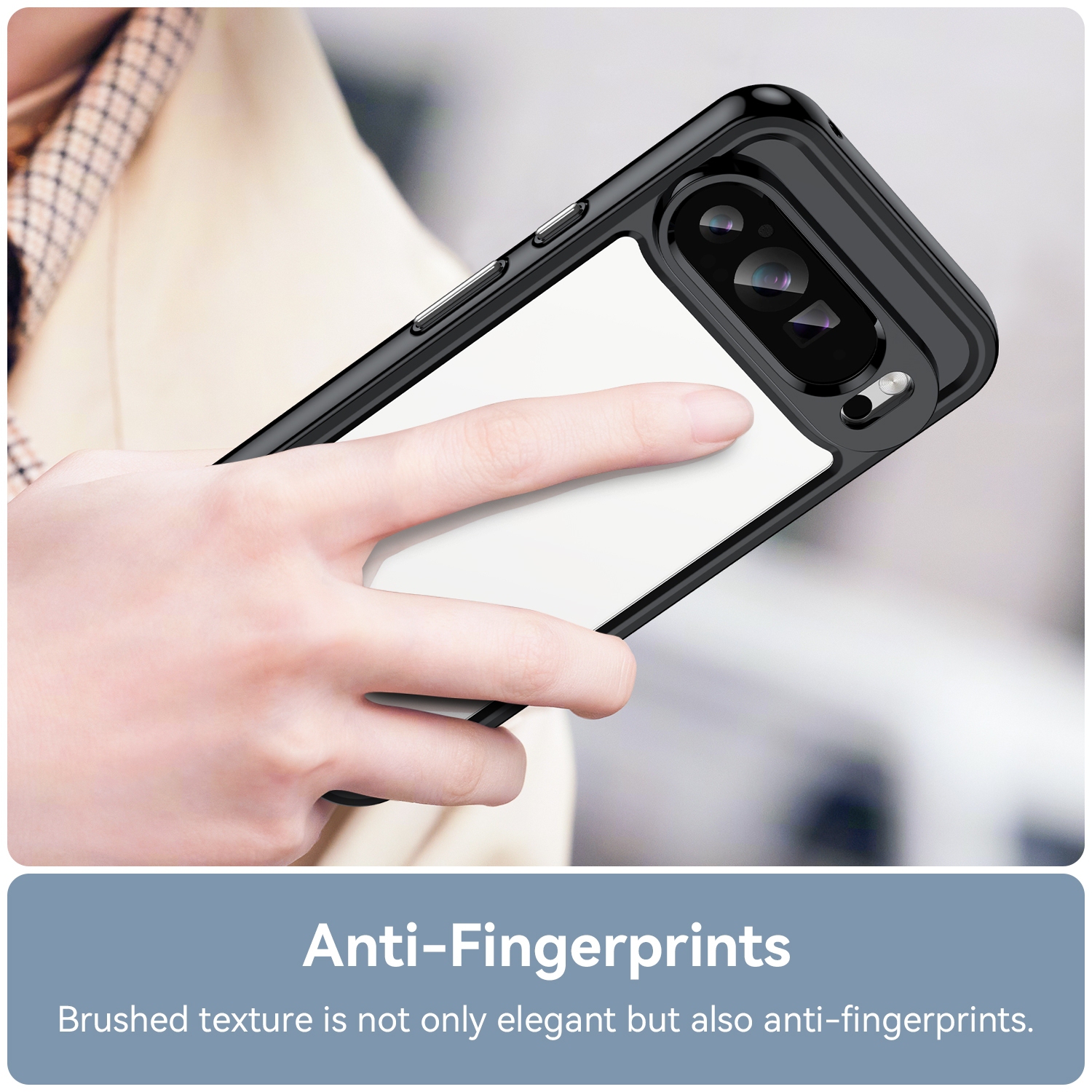 Étui ajusté transparent en acrylique de XCRS pour Pixel 10 et Pixel 10 Pro de Google