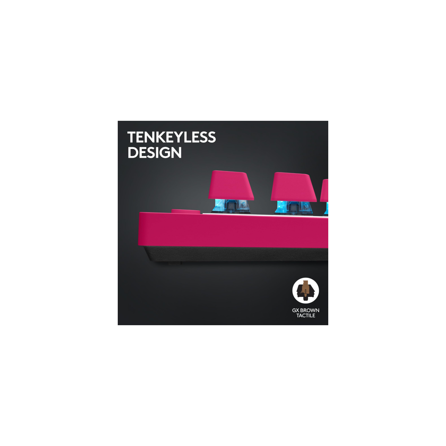 Remis à neuf - Clavier de jeu sans fil G PRO X TKL Lightspeed de Logitech, éclairage RVB LIGHTSYNC, touches PBT, commutateurs tactiles (GX Brown) -