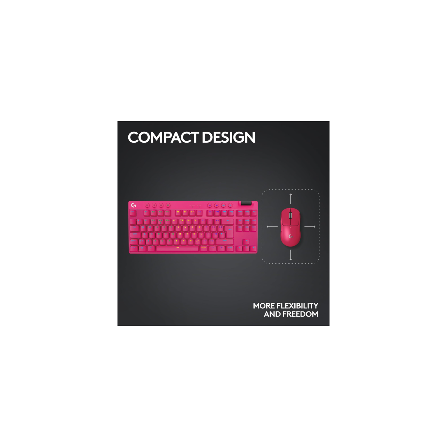 Remis à neuf - Clavier de jeu sans fil G PRO X TKL Lightspeed de Logitech, éclairage RVB LIGHTSYNC, touches PBT, commutateurs tactiles (GX Brown) -