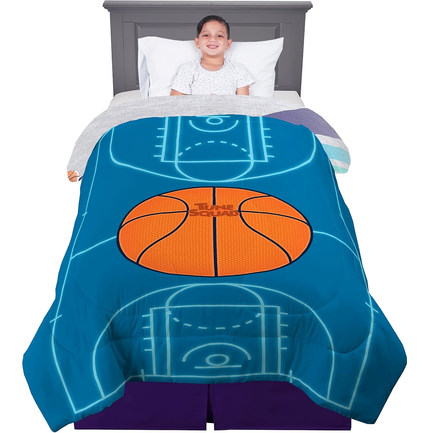 Kids Twin/Full Size Comforter, 72 x 86 inch Soft Microfiber Reversible Comforter for Twin, Full Size Bed