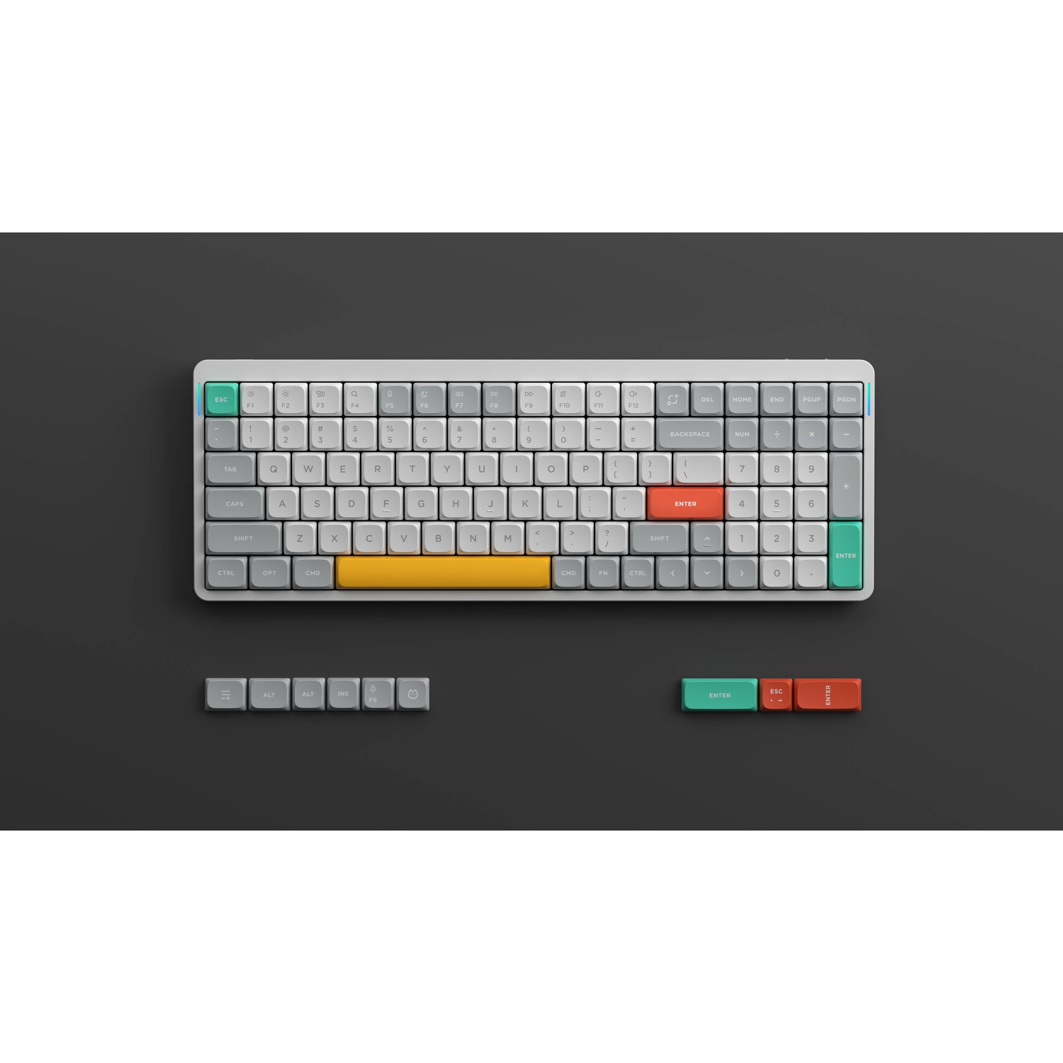 NuPhy Air96 V2 RGB Low Profile Hotswap Wireless Mechanical Gaming Keyboard – 96% Layout, Aloe Switches – Compatible with Windows,iOS,macOS and more,