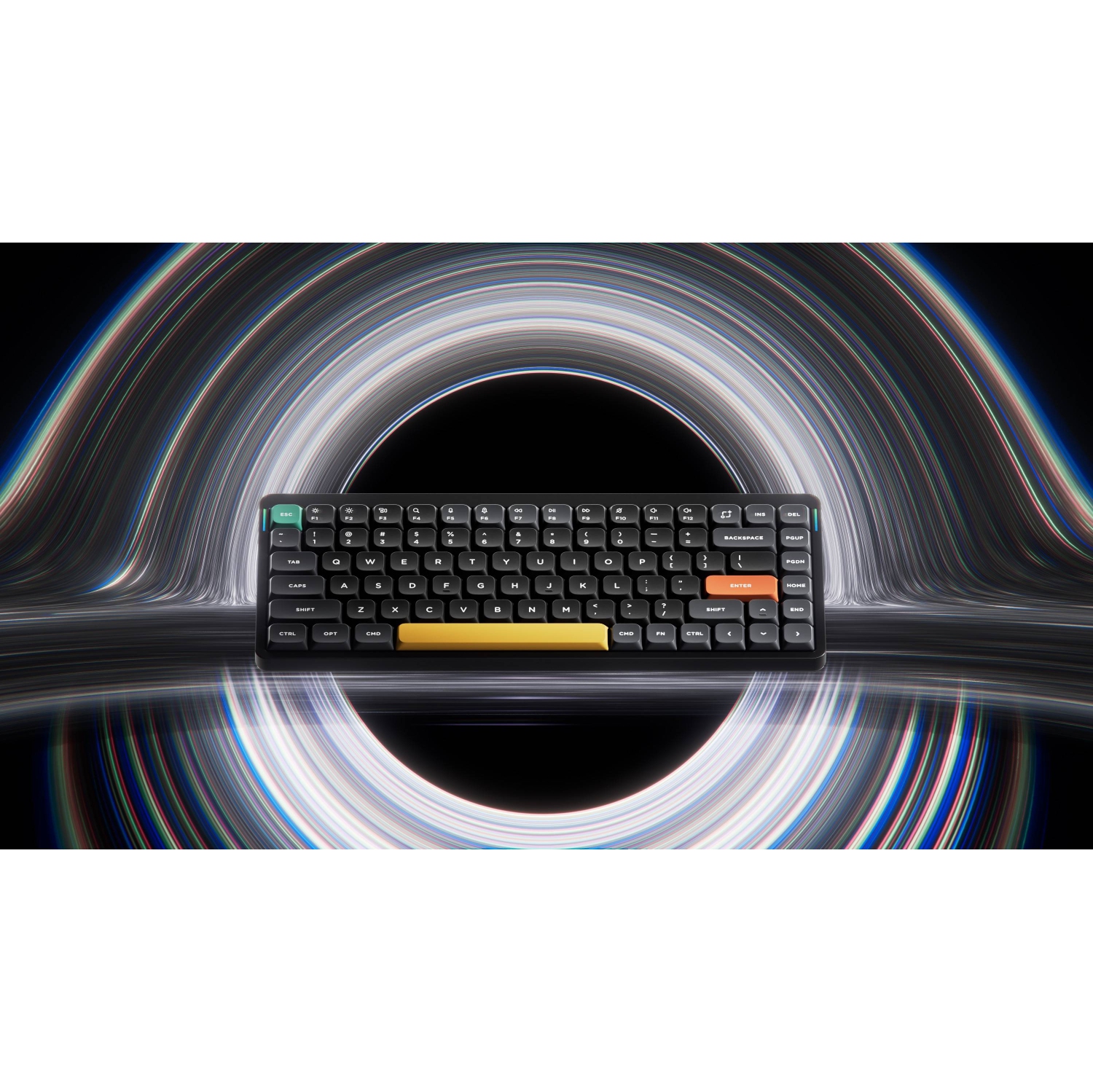 NuPhy Air75 V2 RGB Low Profile Hotswap Wireless Mechanical Gaming Keyboard – 75% Layout, Brown Switches – Compatible with Windows,iOS,macOS and more,