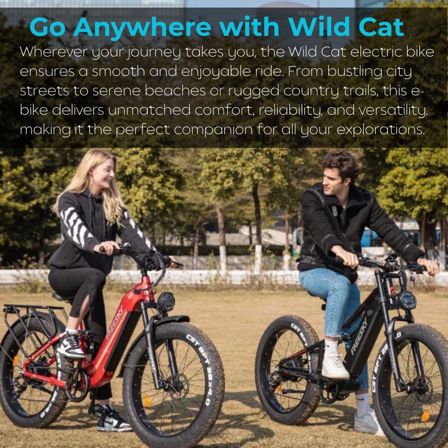 Wild Cat ProEbike|Power MoTor 1000W| SAMSUNG Cells Lithium Battery Tested |Long Range Up To 105 Miles|Max Speed 35 MPH|Safe Hydraulic Disc Brake|LCD