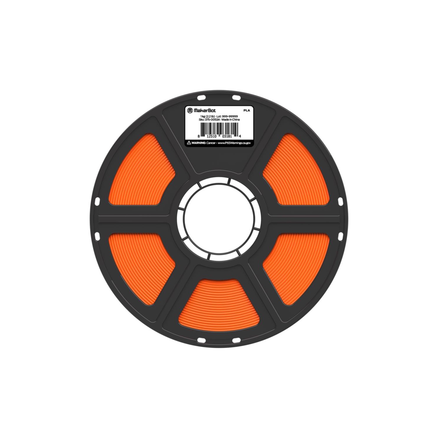 Filament d'APL série True Color 1,75&nbsp;mm de MakerBot - Orange pur -