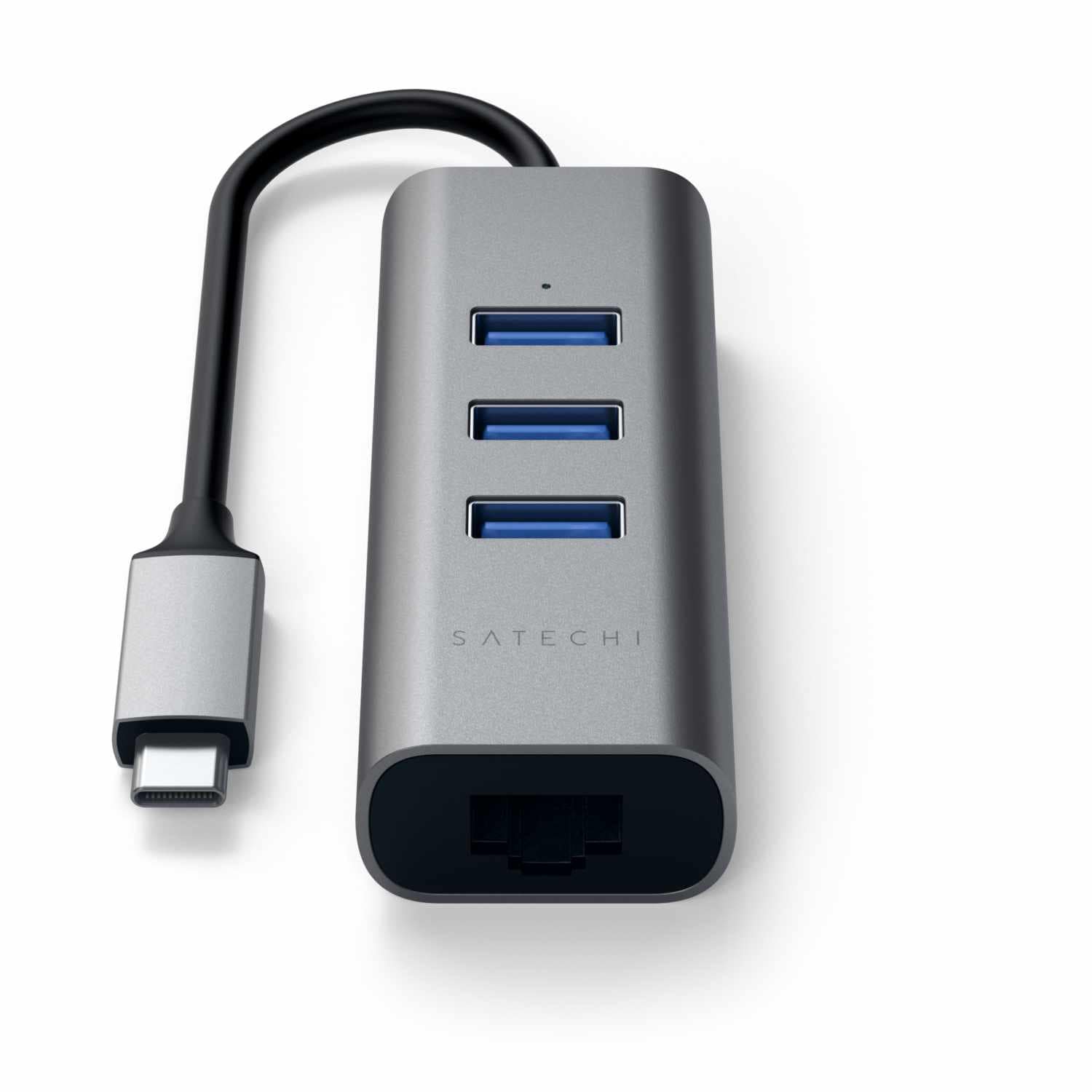 Satechi USB-C 2-in-1 USB Hub with Ethernet | Space Gray