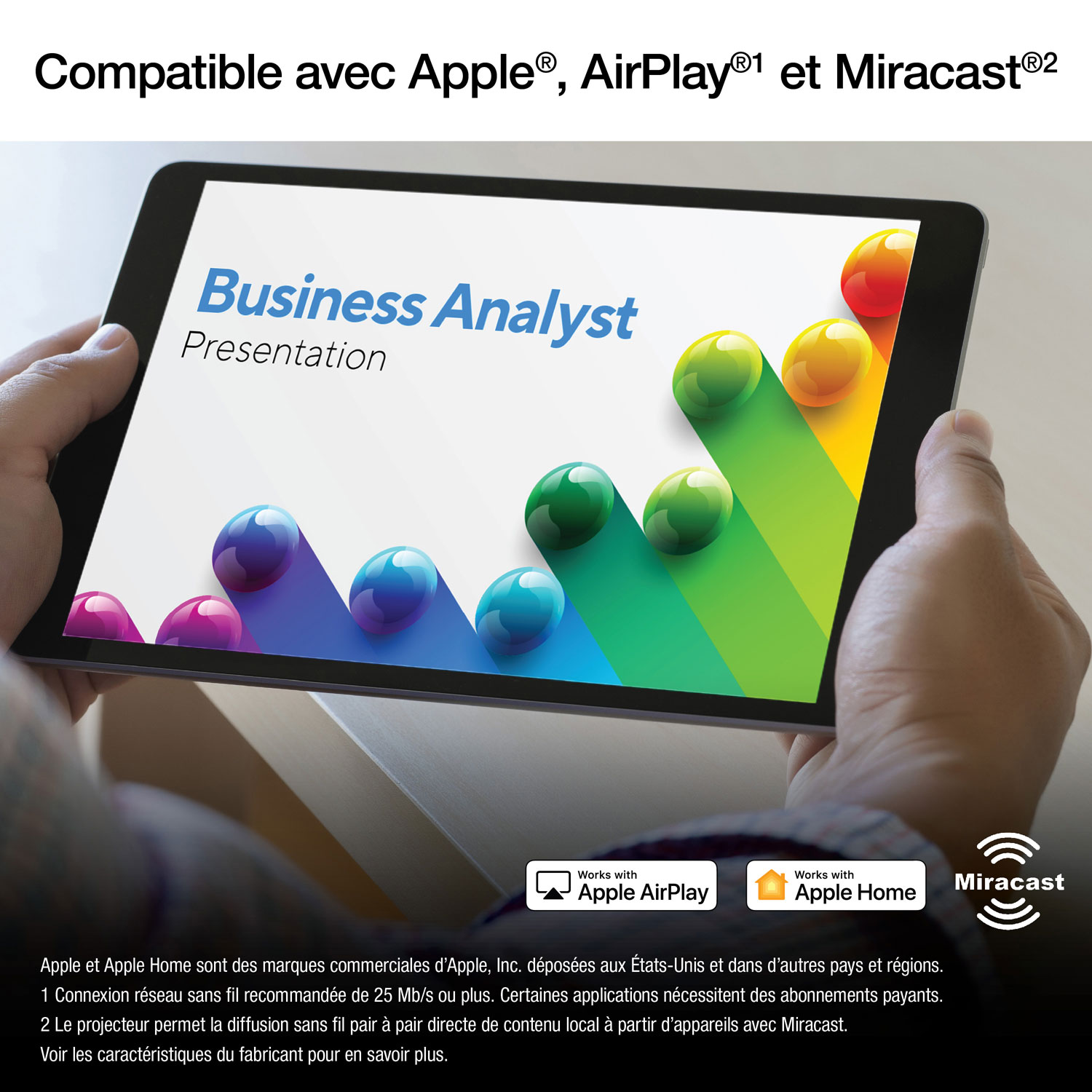 Projecteur d'entreprise DEL HD 1080p Pro EX9270 d'Epson