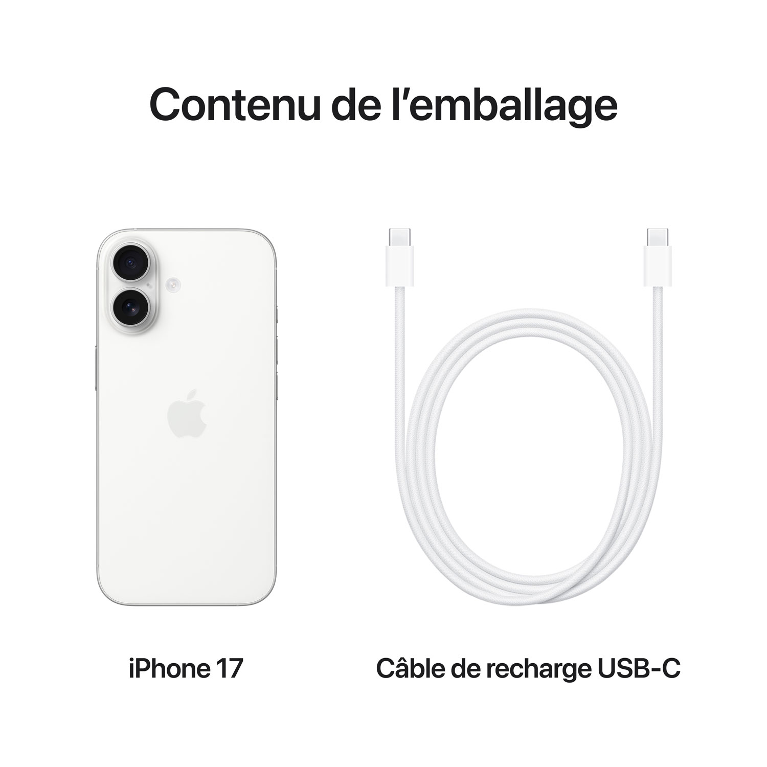 iPhone 17 de 512 Go d'Apple - Blanc - Déverrouillé