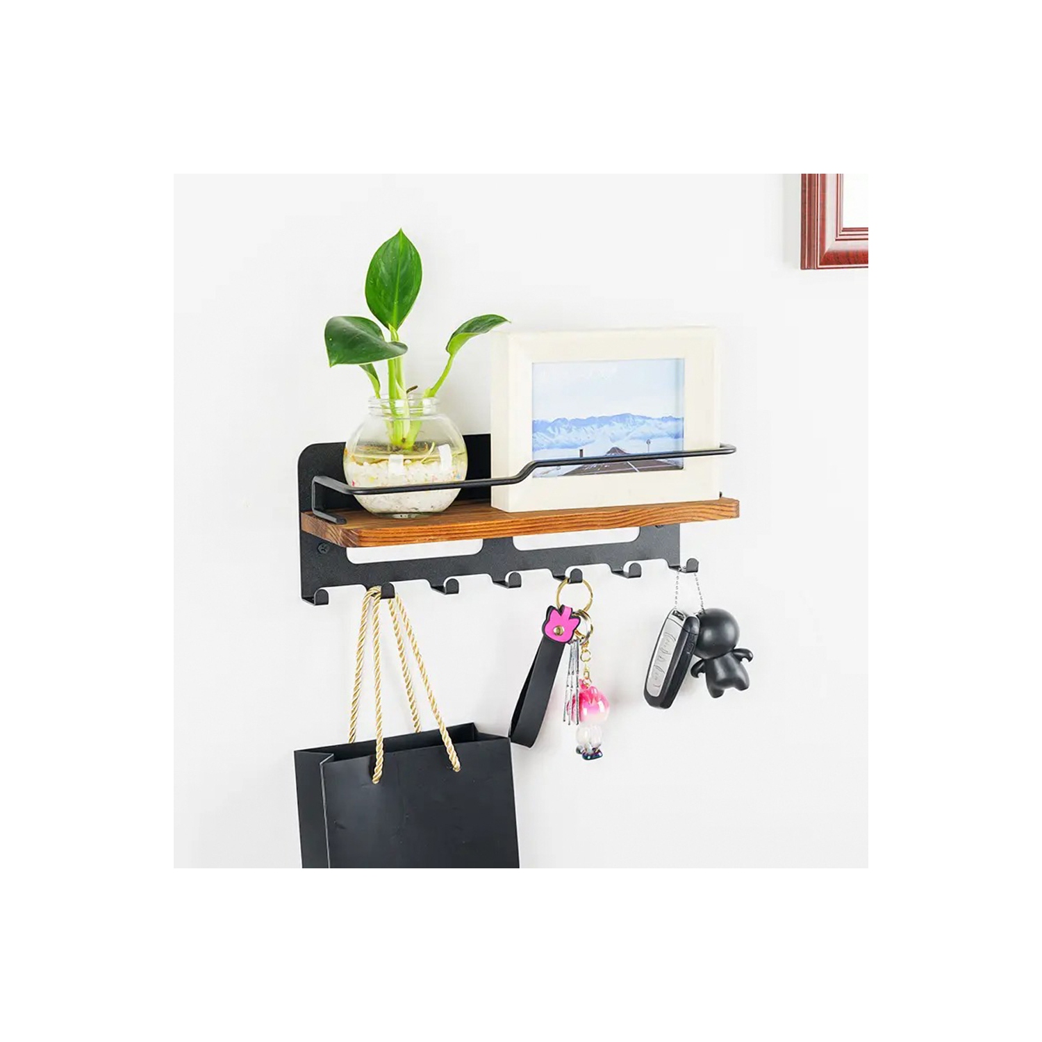 Porte-clés mural pour porte-clés 7 d'AxGear, range-courrier, support pour tablette, portemanteau