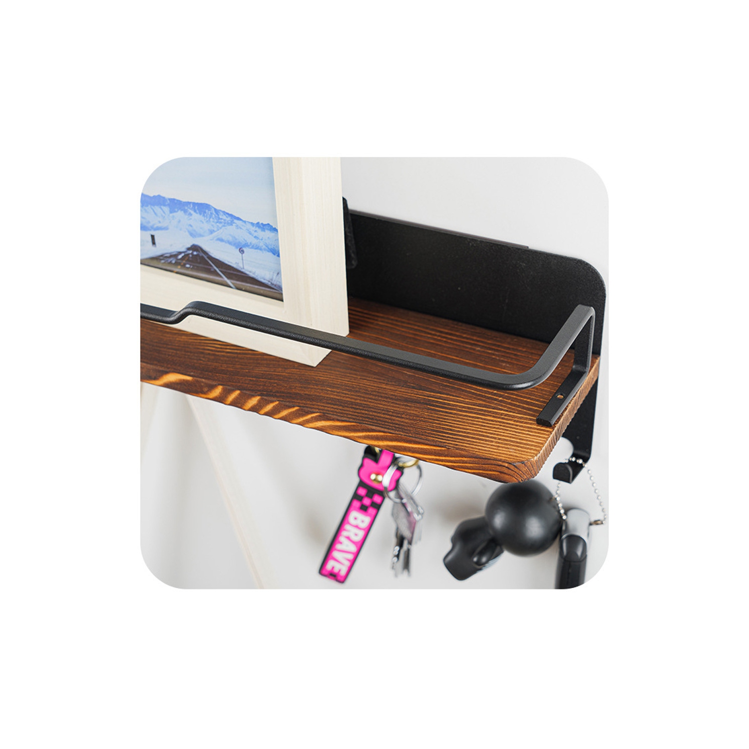 Porte-clés mural pour porte-clés 7 d'AxGear, range-courrier, support pour tablette, portemanteau