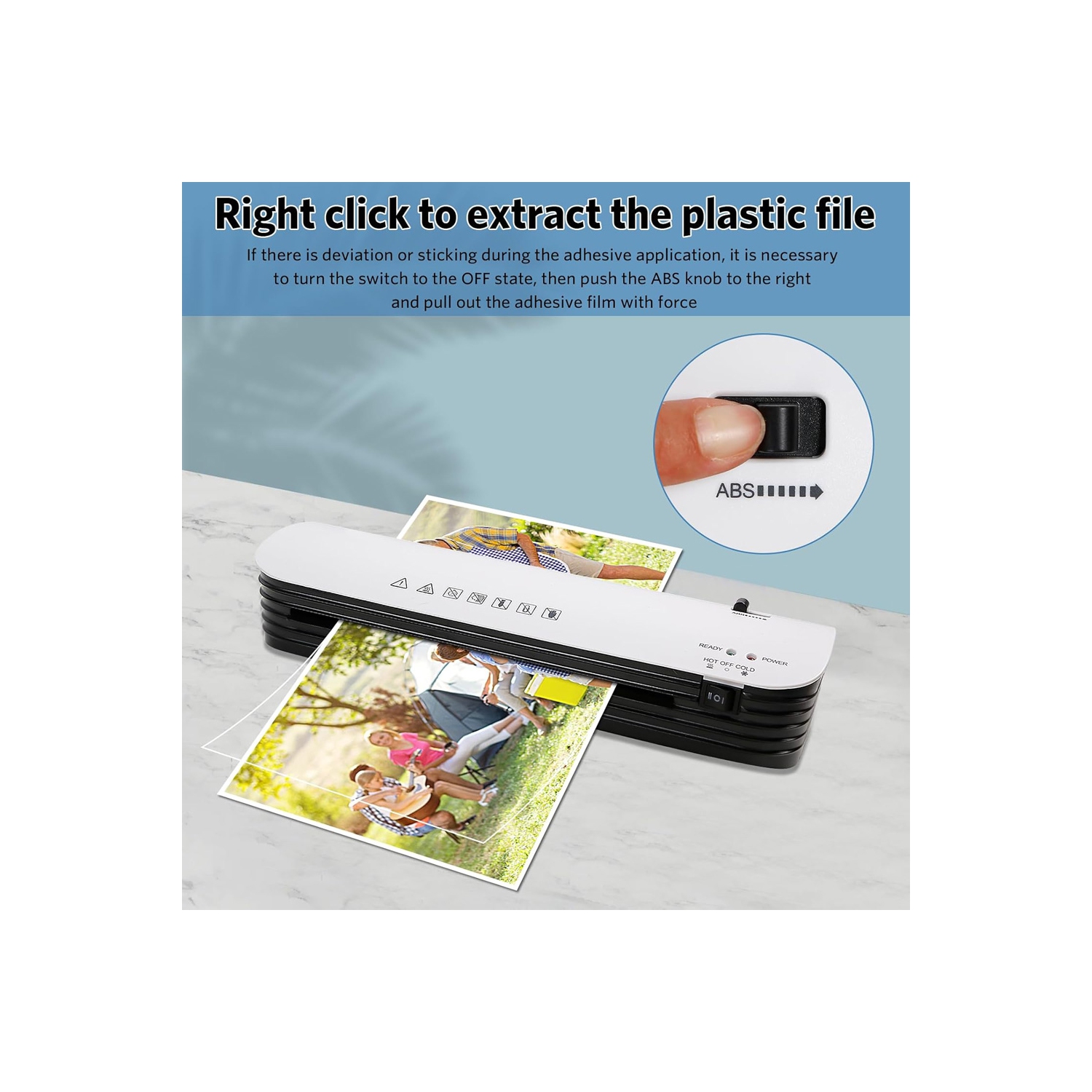 Laminateur portatif à chaud et froid A4 format lettre d'AxGear pour machine à plastifier le bureau à domicile