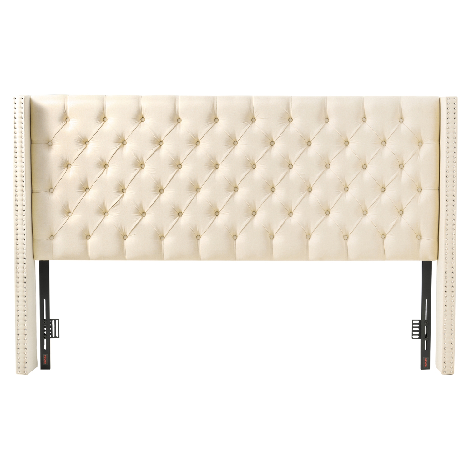 VEVOR King Size Headboard, Headboard with Adjustable Height, Comfortable Diamond Tufted for King Size Bed, W84.1 x H x D 8.27 in, Ideal for Bedroom,