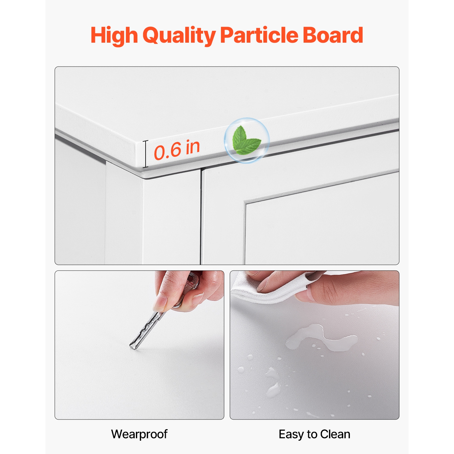 Commode à 9 tiroirs VEVOR, commode en bois avec dispositif coulissant et antibasculement, commode rétro minimaliste, range-tout pour meuble de