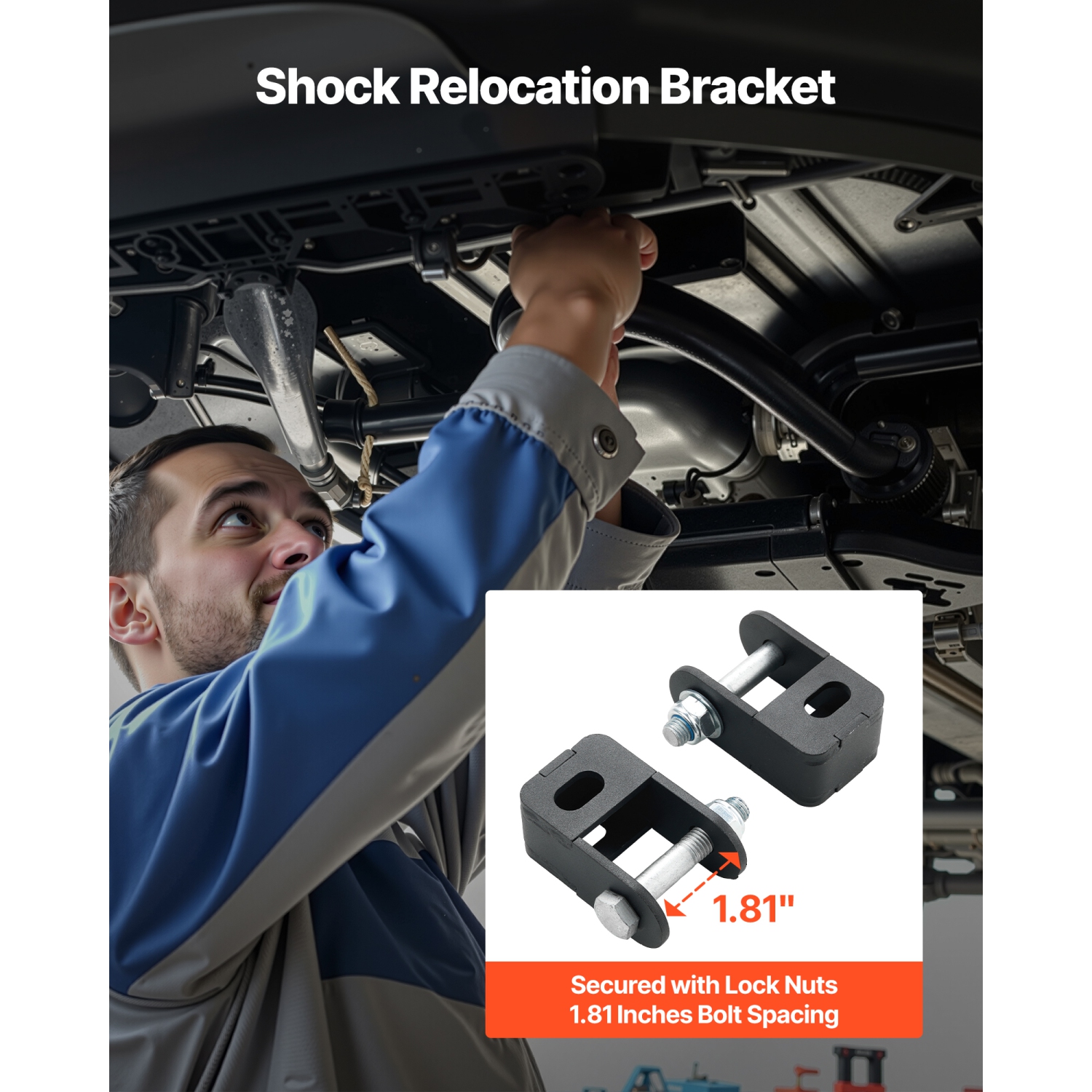 VEVOR 2.5 Inch Front Leveling Lift Kit for 2014-2023 Dodge Ram 2500 4WD, 2013-2023 Ram 3500 4WD, Chassis Level Kit with Coil Spring Spacers & Shock