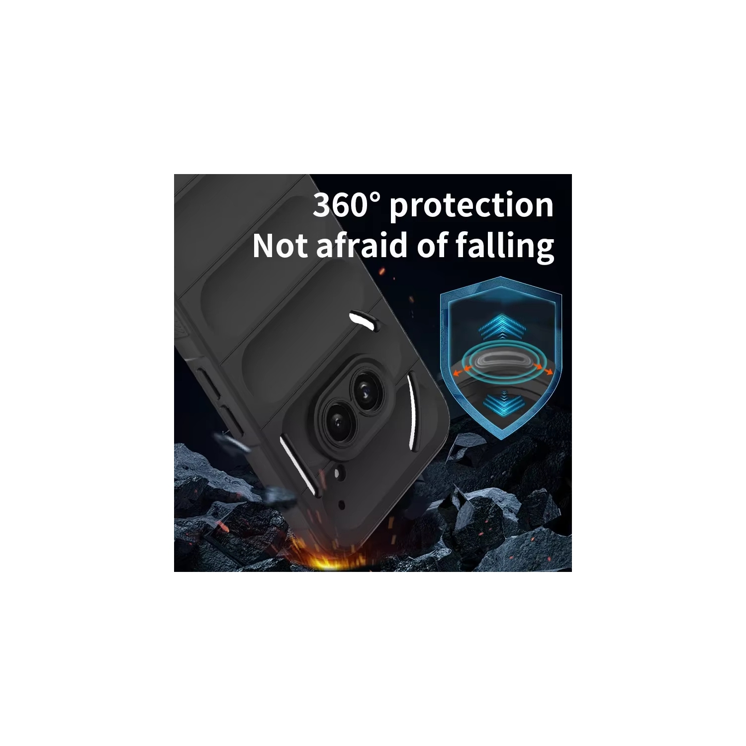 Skin Feeling Flexible Silicone Case for Nothing Phone 3a Protective Cover - White