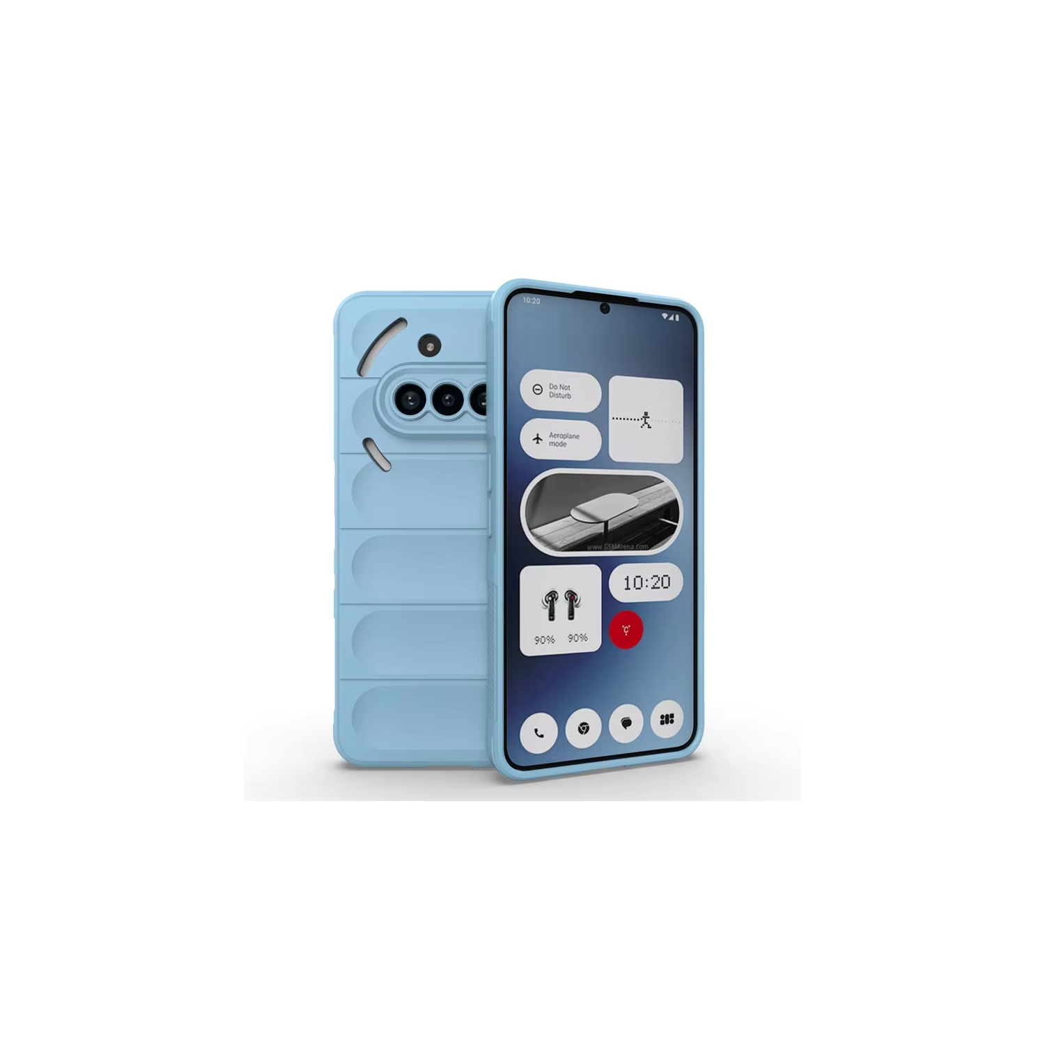 Étui en silicone souple Skin Feeling pour Nothing Phone 3a Couverture de protection - Bleu