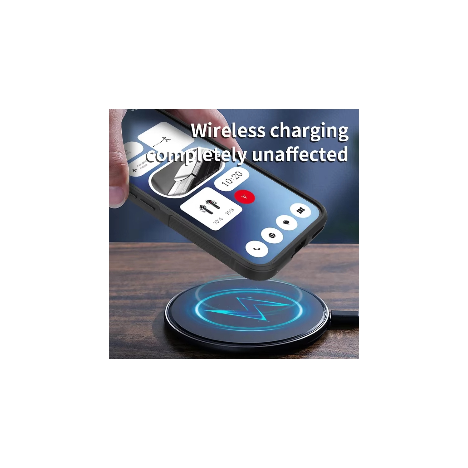 Étui en silicone souple Skin Feeling pour Nothing Phone 3a Couverture de protection - Bleu