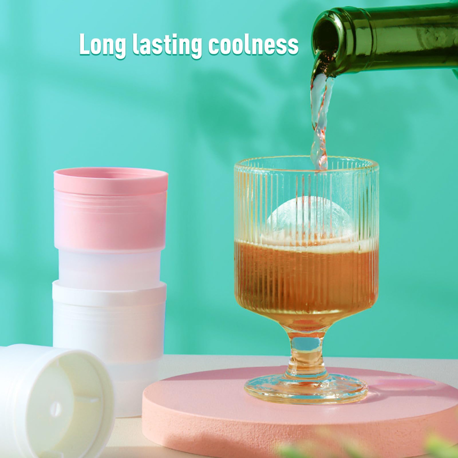 Grands moules à boule de glace 6 PCS, bacs à glaçons sphériques en silicone pour whisky, cocktails, boissons froides - Machine à glaçons allant au