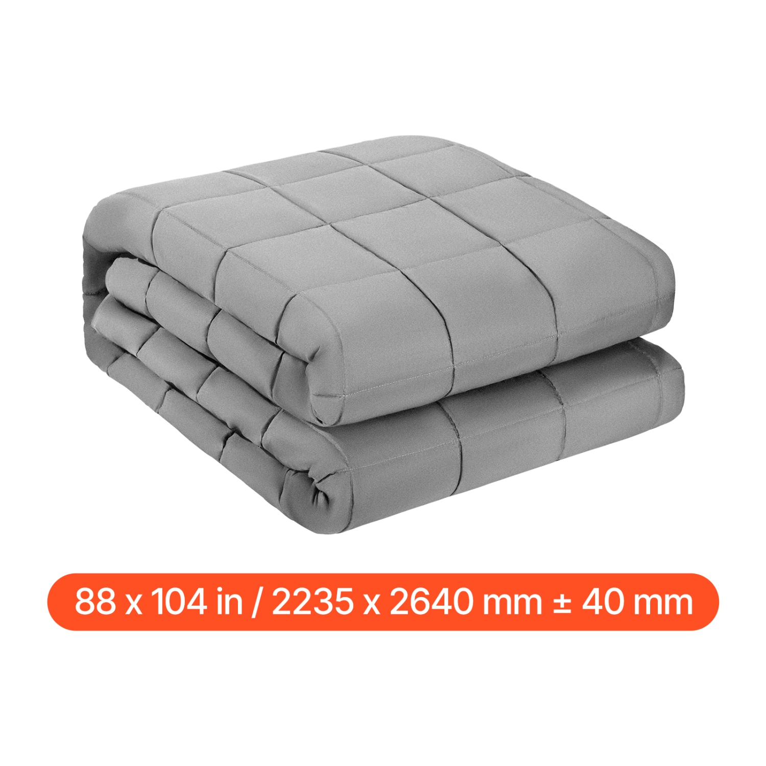 VEVOR 20 lbs Weighted Blanket, 88 x 104 in King Size, Cooling Breathable Heavy Blanket with Glass Beads, All-Season Use, Suitable for 200-250 lbs
