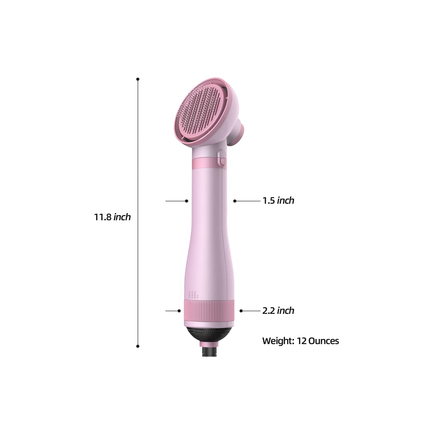 Portable 2-in-1 Gentle Grooming Blower Dryer with Slicker Brush for Dogs and Cats, Portable Pet Slicker Brush Dog Hair Dryer