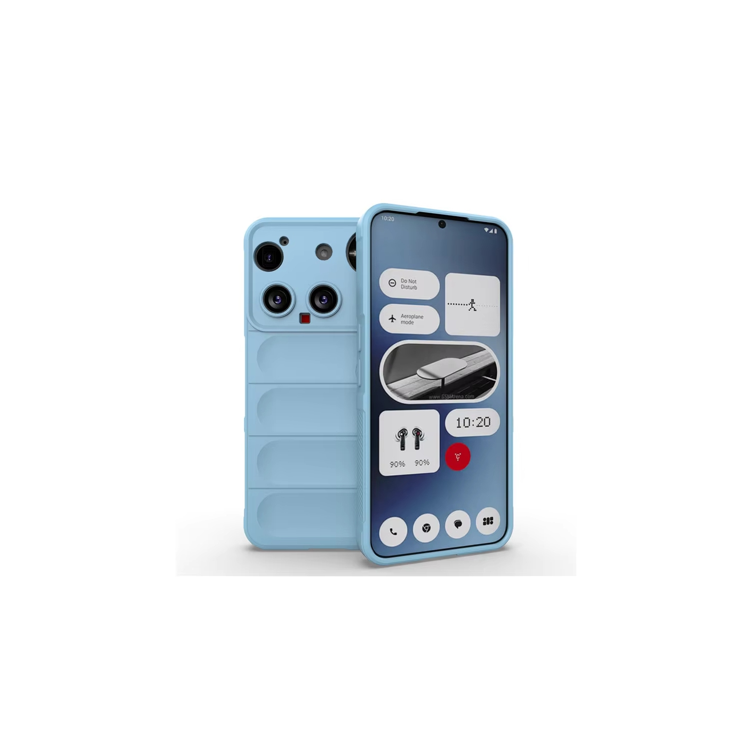 For Nothing Phone 3 Étui antichoc Caoutchouc Protection en silicone pour Nothing Phone 3 - Bleu