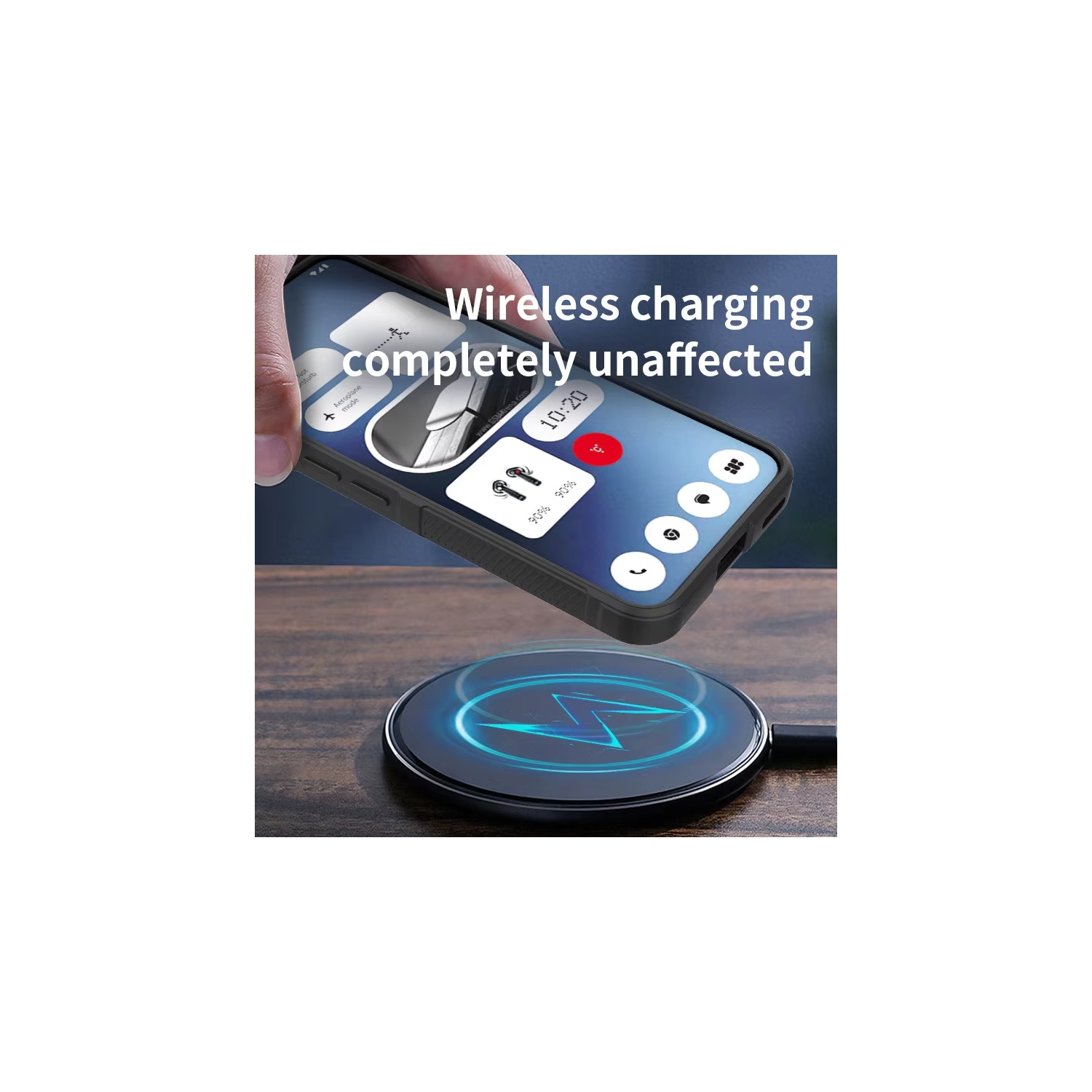 For Nothing Phone 3 Étui antichoc Caoutchouc Protection en silicone pour Nothing Phone 3 - Bleu