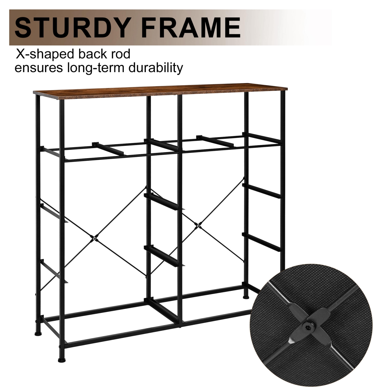 Commode pour chambre à coucher avec 10 tiroirs de rangement, cadre en métal en bois pour téléviseur Meuble en tissu, tiroirs, range-tout, tour de